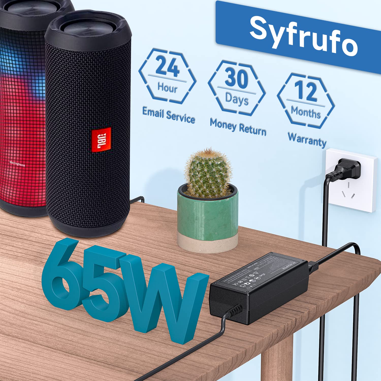 Power Cord For Jbl Xtreme Xtreme 2, 19V Ac/Dc Adapter Charger For Extreme Extreme 2 Jbl Boombox, 65W Portable Wireless Bluetooth