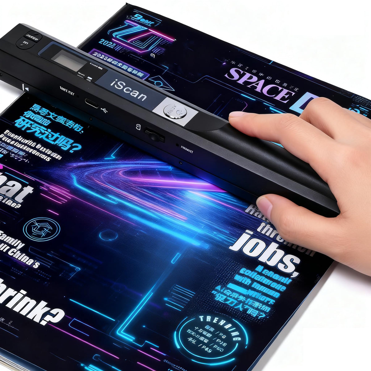 A4 Document Scanner, Portable Card Photo Scanner with 16GB Memory Card ...