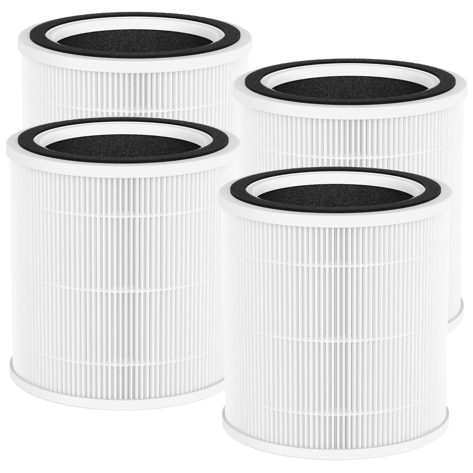 Fcfmy 4 Packs Ac400 True Hepa Replacement Filter Compatible With Purivortex Ac400 Air Cleaner Purifier, 3 In 1 True Hepa And Act