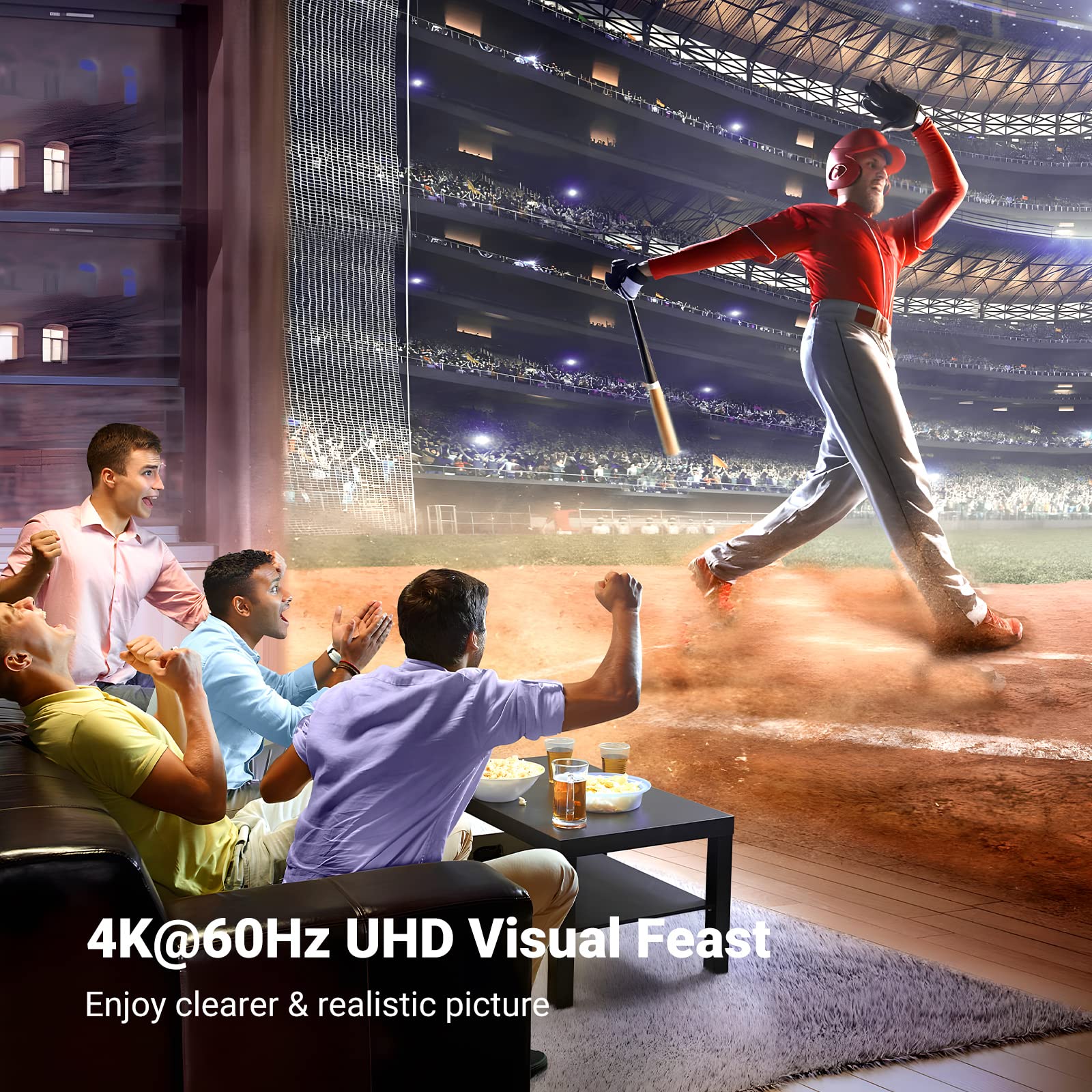 Ugreen Hdmi Switch 4K@60Hz, Bi Directional Hdmi Switcher 2 In 1 Out Hdmi Splitter 1 Input 2 Output Supports Uhd 3D Hdr Compatibl