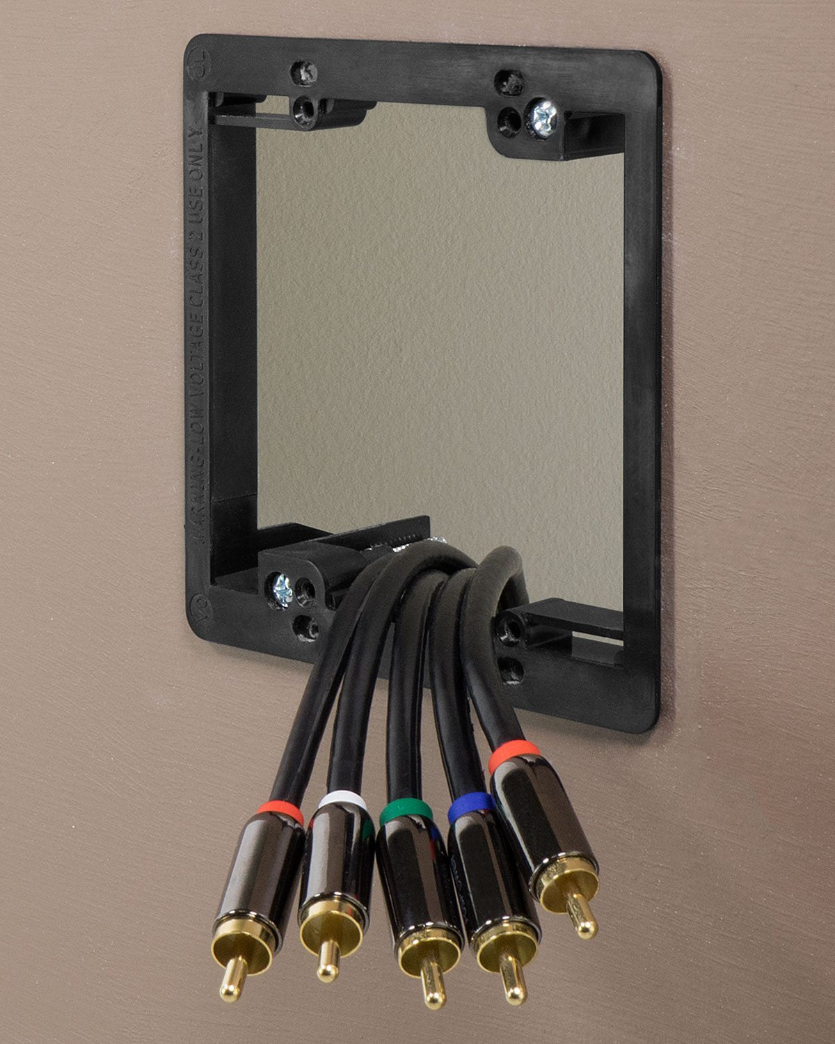 Fosmon Low Voltage Mounting Bracket 2 Gang HD8128 ABS Plastic Black