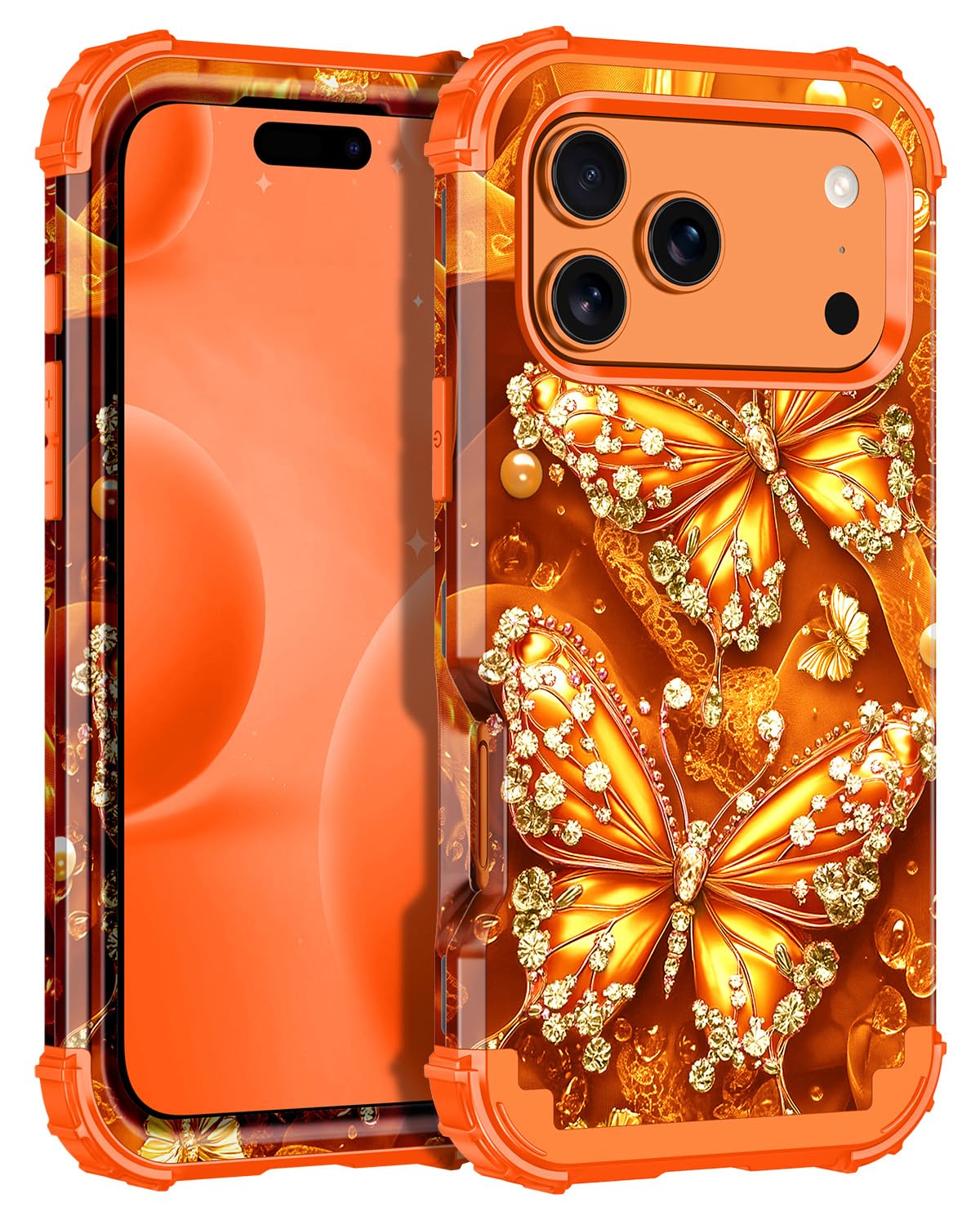 Casetego for iPhone 17 Pro Max Case,Glow in The Dark Three Layer Heavy Duty Sturdy Shockproof Full Protection Rugged Hard PC+Sof
