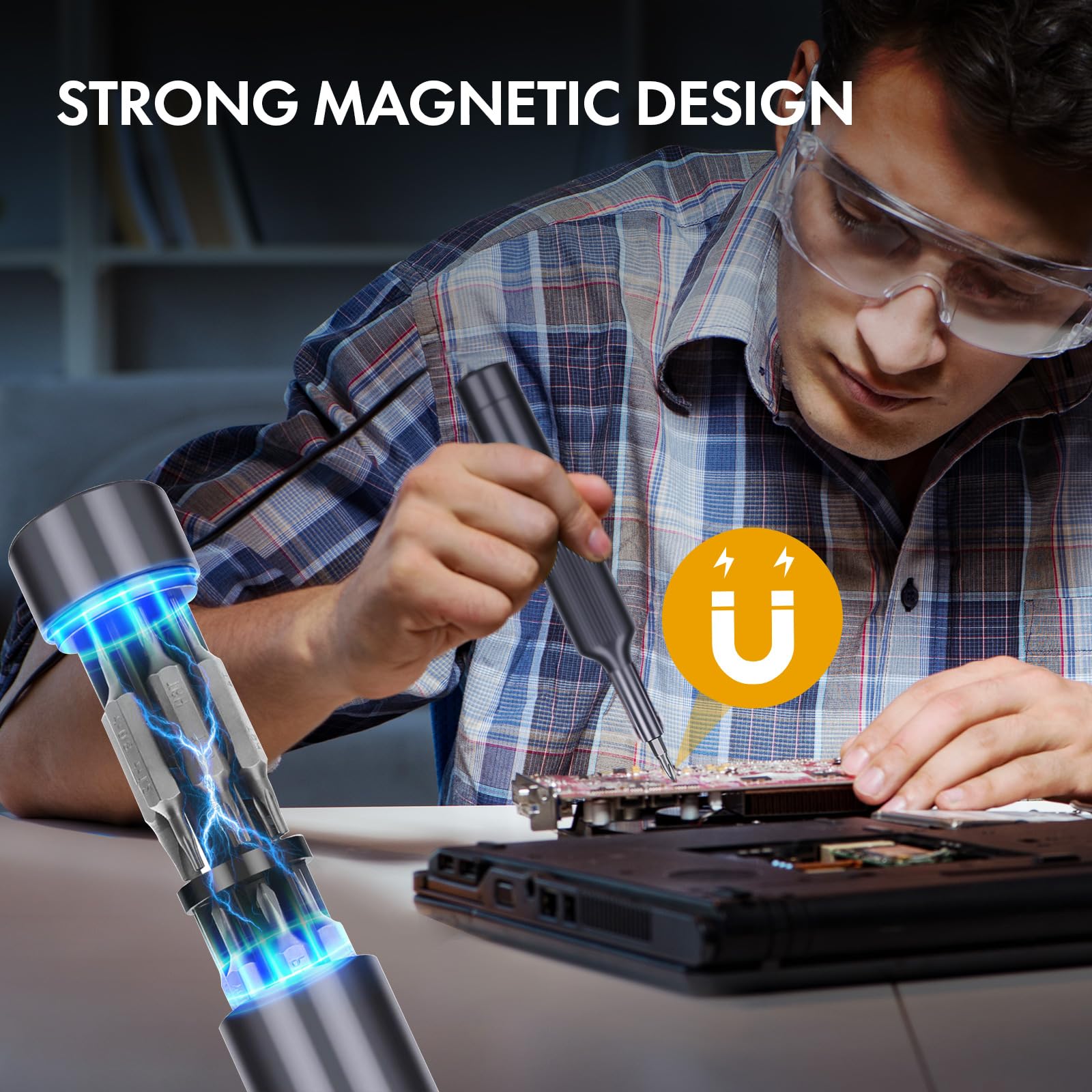 Xool 27 In 1 Precision Screwdriver Set, Pen Style Mini Screwdriver With Built In Storage, Magnetic Bit Holder, Ideal For Electro