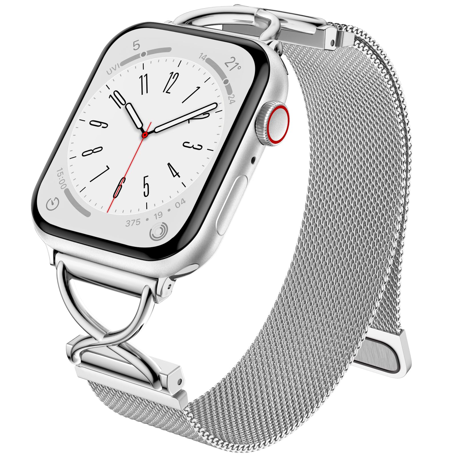 Dirrelo Band Compatible With Iphone Watch Bands For Women 40Mm 41Mm 38Mm 42Mm 44Mm 45Mm 49Mm, Metal X Shape Clasp Magnetic Strap