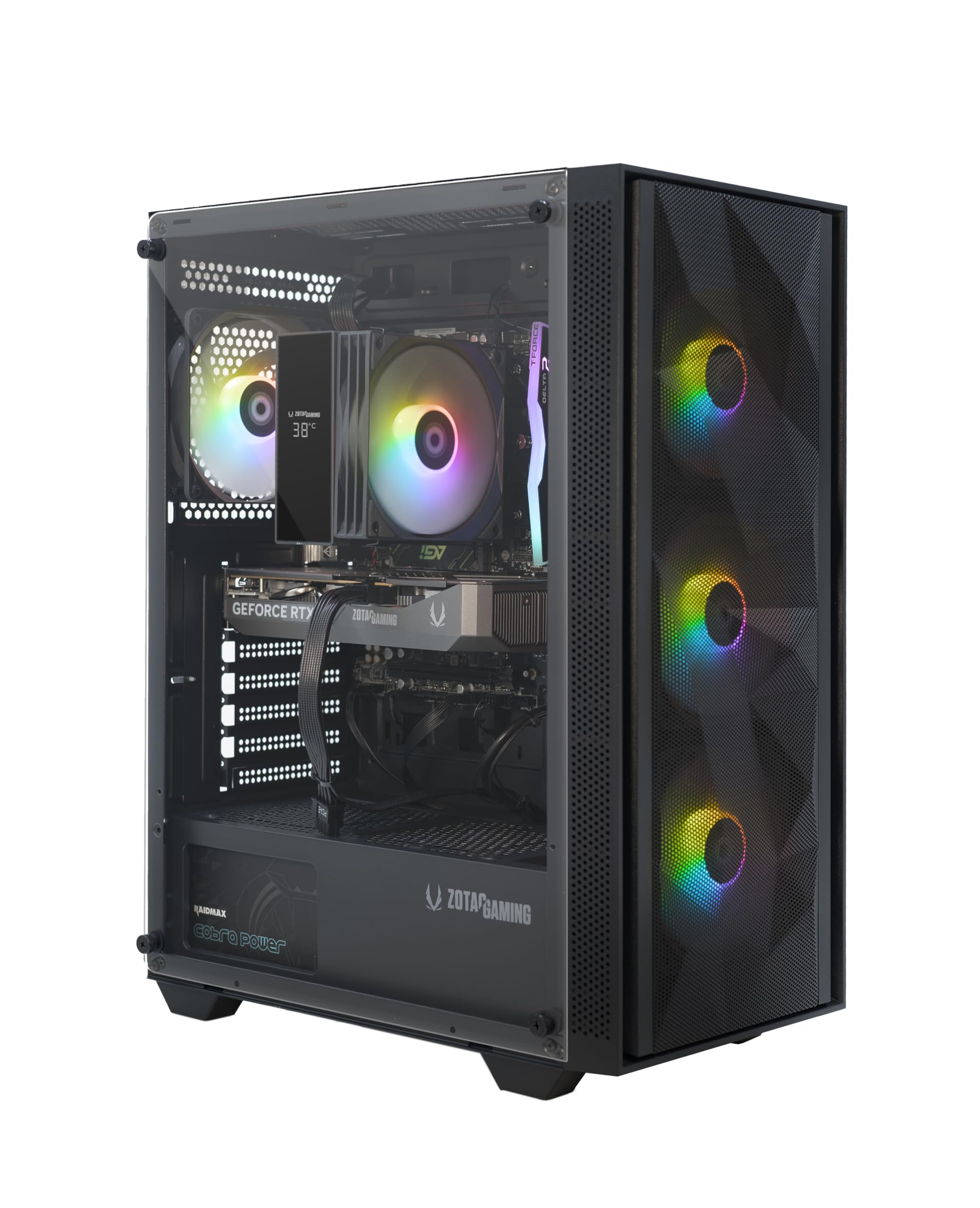 ZOTAC MEK Gaming PC Desktop, NVIDIA GeForce RTX 5060 8GB GDDR7, AMD Ryzen 5 5500 Up to 4.2GHz, 16GB DDR4, 1TB NVMe SSD, 650W 80+