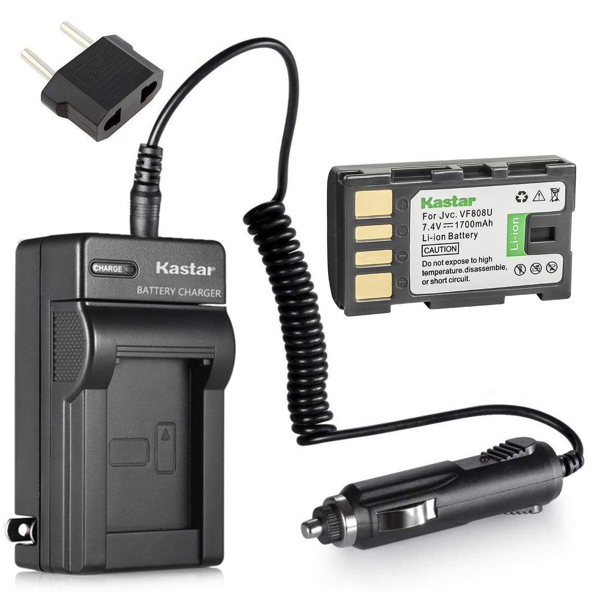 Kastar Battery And Charger Kit For Jvc Everio Gz Mg330, Gz Mg330Au, Gz Mg330Ru, Gz Mg330Hu Hd Camcorder And Jvc Bn Vf808 Bn Vf81