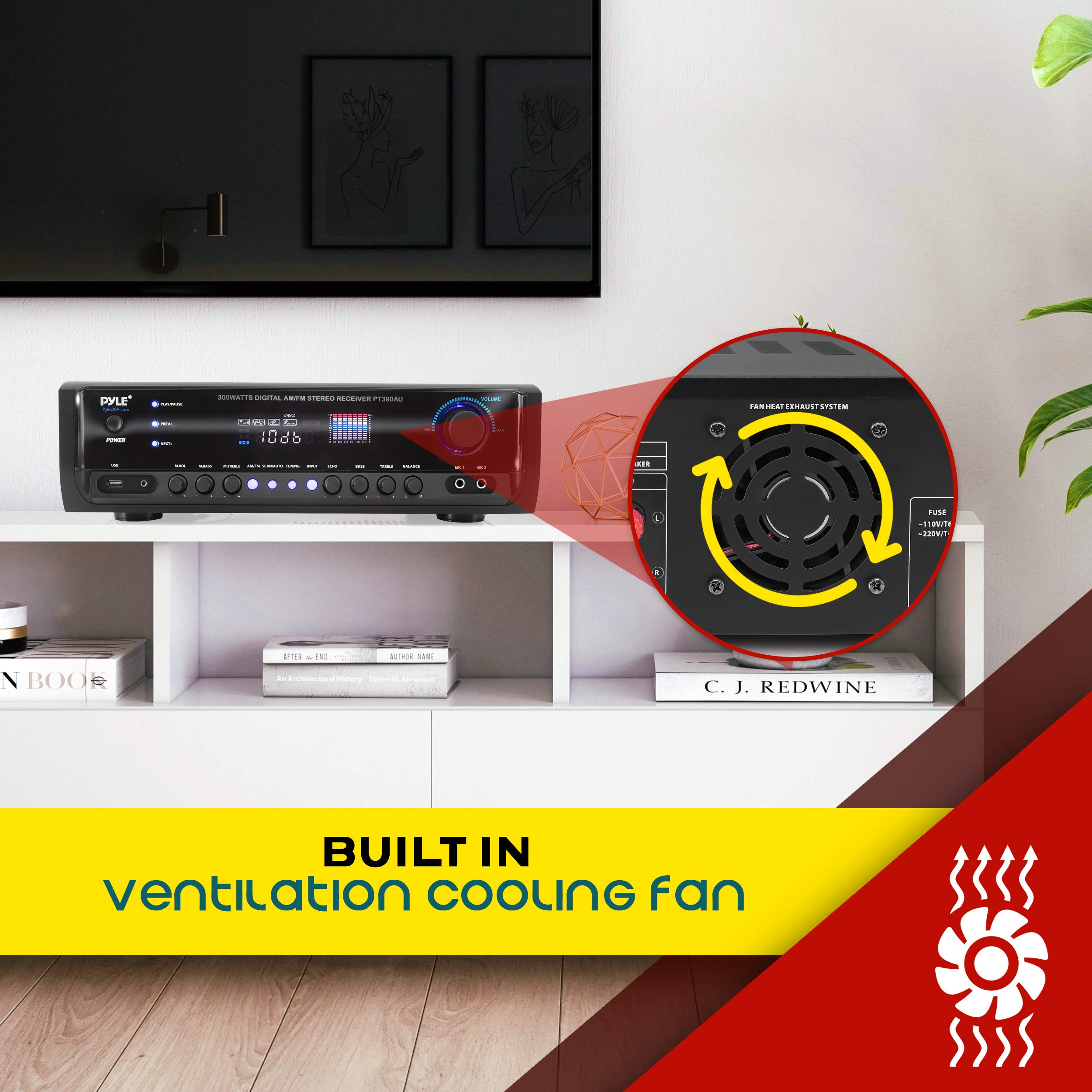 Pyle Home(R) Pt390Au 300 Watt Digital Home Stereo Receiver System