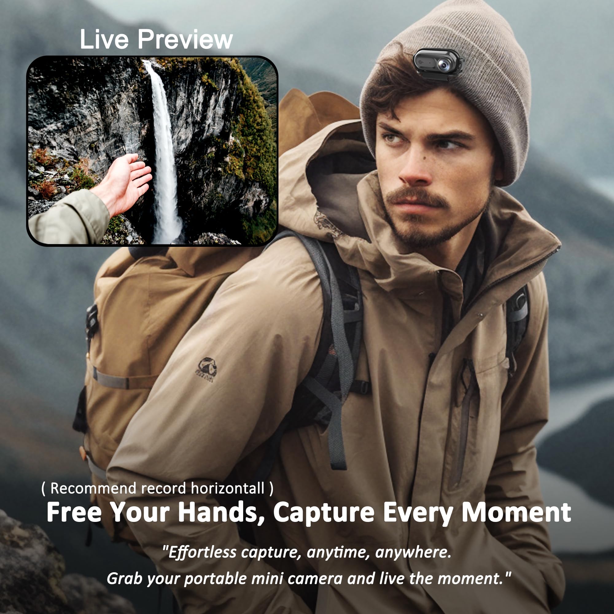 Mini Body Camera Action Cam With Auido & Video Recording -128G Ipx7 Waterproof Thumb Size Hands Free Body Worn Cameras - Wearabl