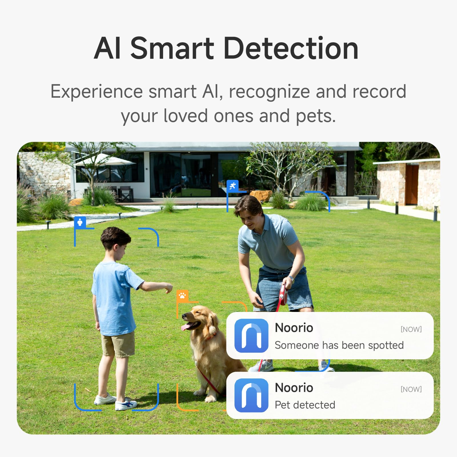 Noorio B211 Security Camera Indoor Outdoor Wireless 2K+ Bluetooth Camera For Home Security, Motion Activated Security Camera Spo