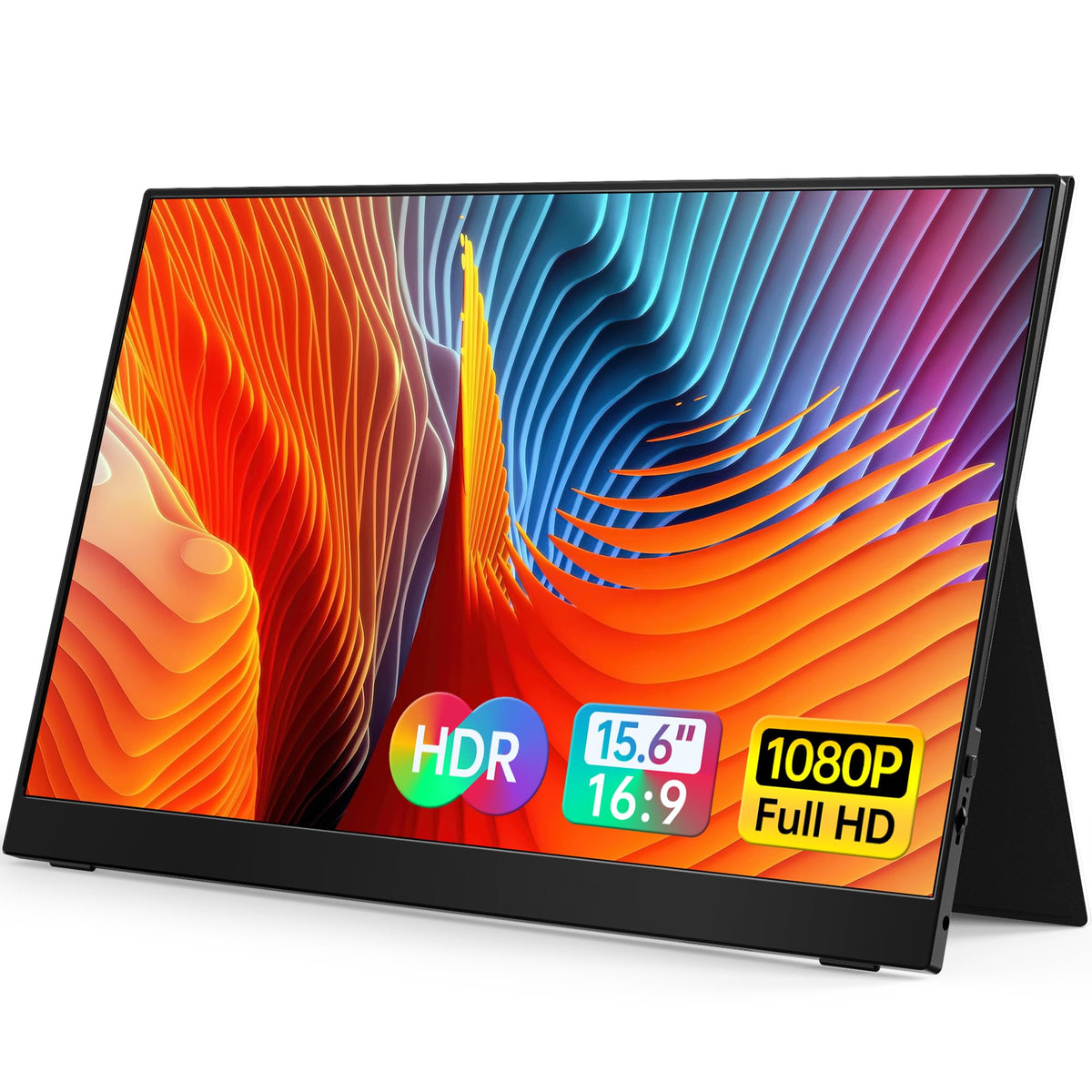 Vilva Portable Monitor For Laptop   15.6' 1080P Fhd Ips Display Usb C&Hdmi With Cover And Speakers