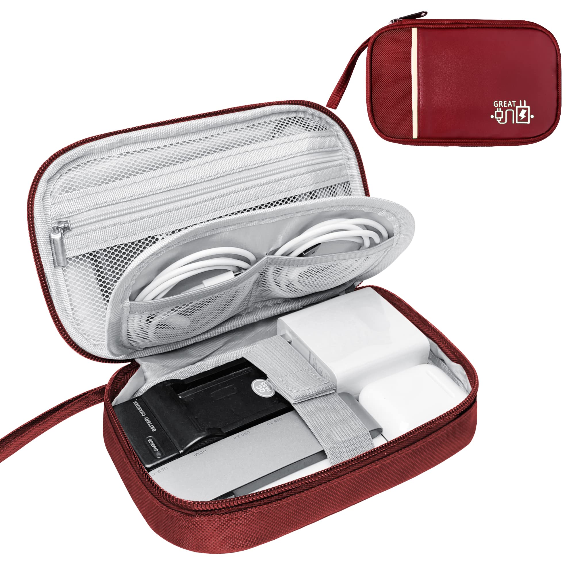 Lcsmaokin Travel Cable Organizer Bag Pouch Electronic Accessories Carry Case Portable Waterproof All In One Storage Bag For Cabl