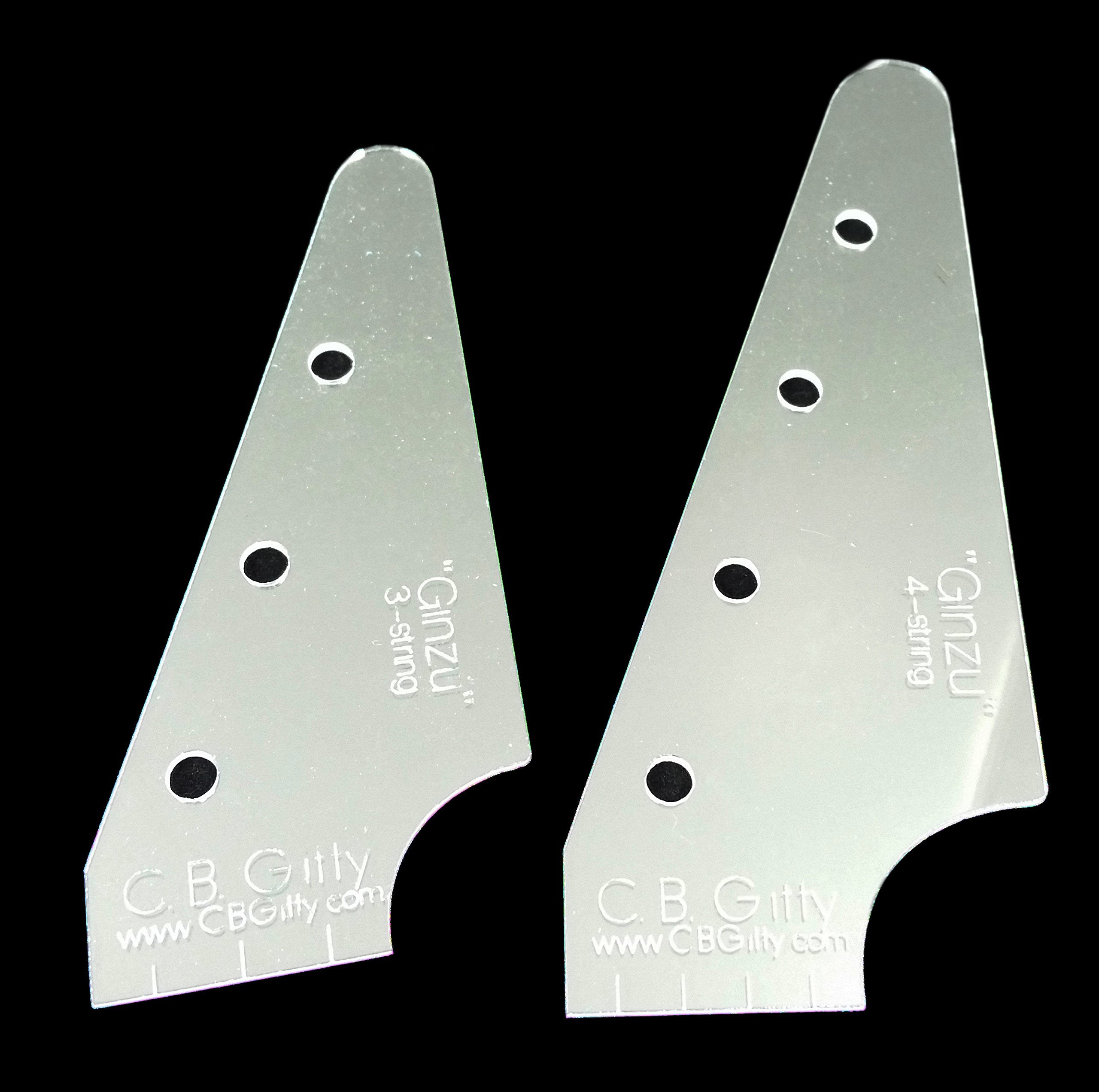 16Pc. Cigar Box Guitar Headstock Shape Templates   2 Sizes Each Of 8 Different Custom Designs