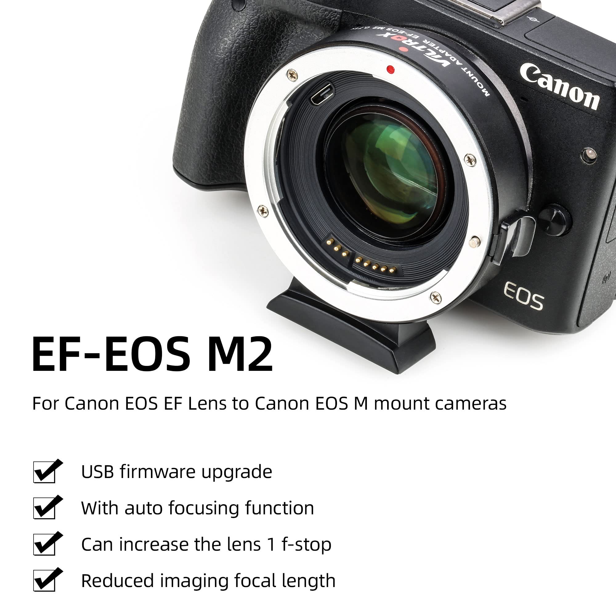 Viltrox Ef-Eos M2 Speed Booster 0.71X Canon Ef Lens To Ef-M Mount Speedbooster For Canon M50 Ii M6 Ii M200 M50 M6 M5