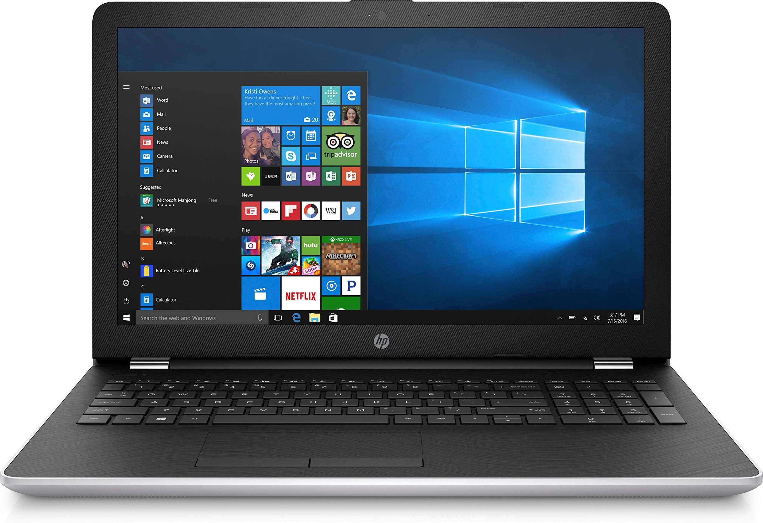HP NB 6UY82UA#ABA 15.6 1366x768 HD Ci37100U 2.4GHz 4GB 1TB W10 Retail