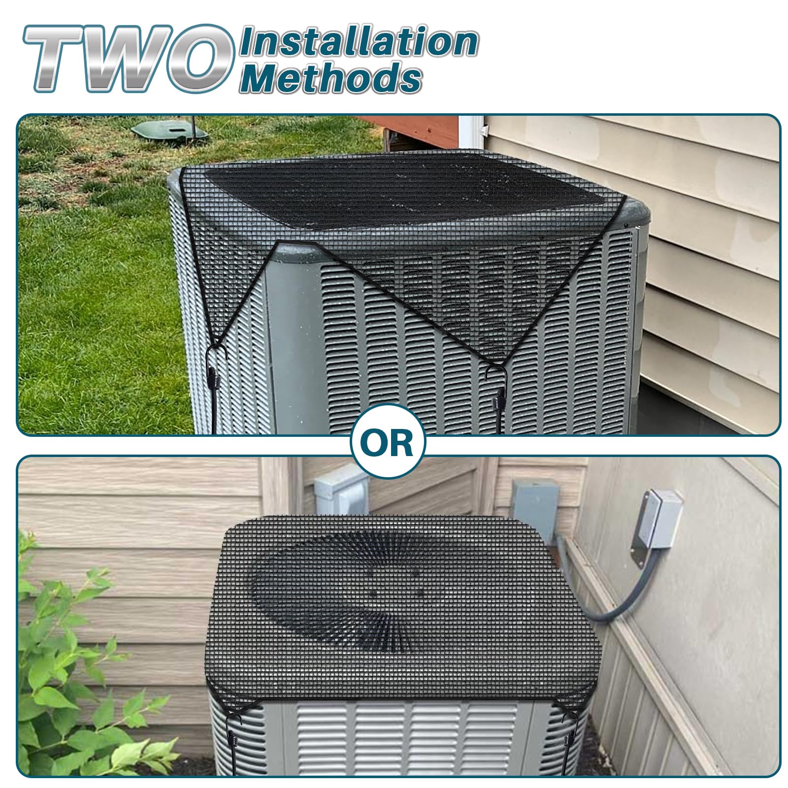 Coarbor 28''X28'' Outdoor Ac Unit Cover Mesh Outside Air Conditioner Compressor Condenser Defender Cover Dog Playpen Cover With