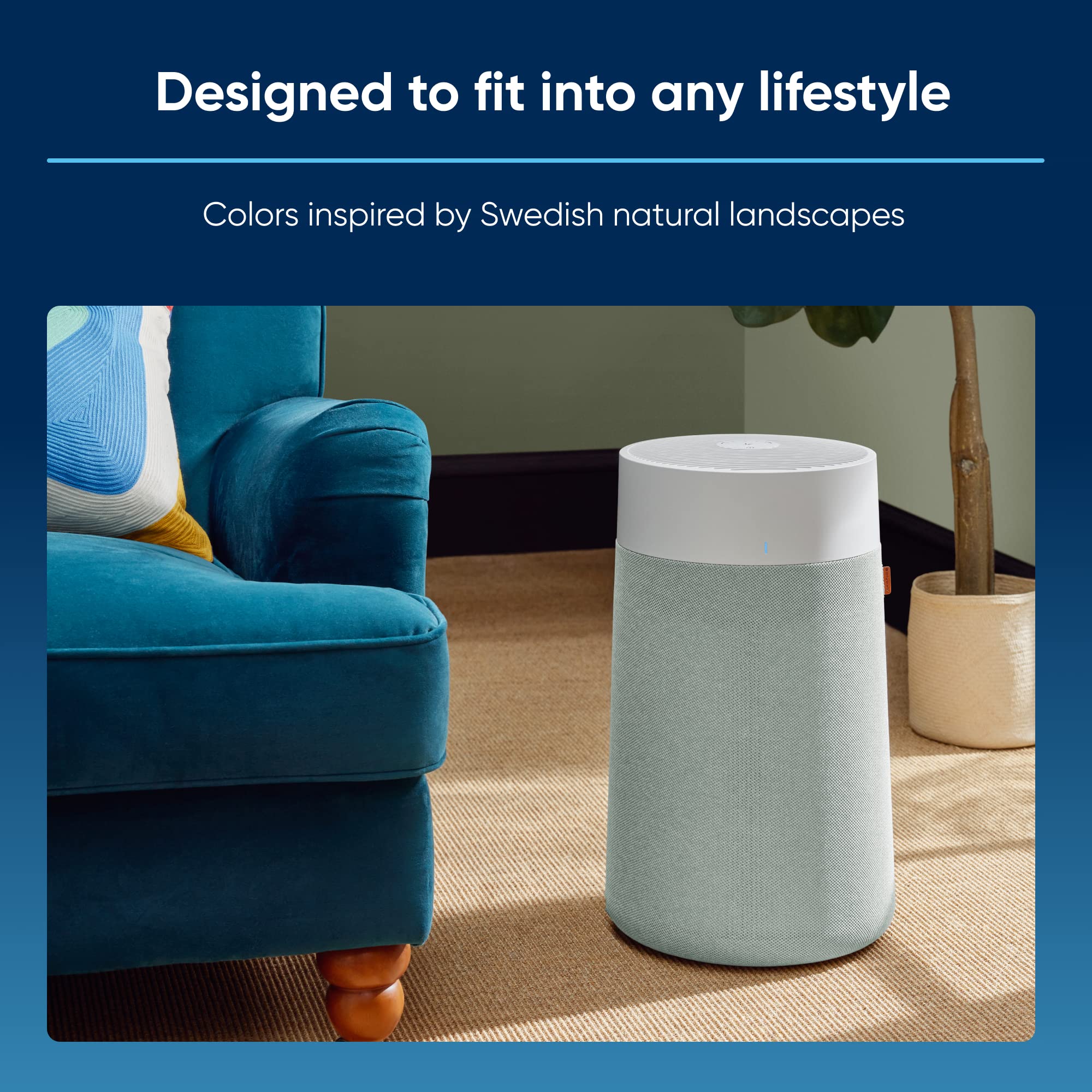 Blueair Genuine Pre Filter Blue Pure 311I+ Max Air Purifier, Washable Fabric, Moss Green