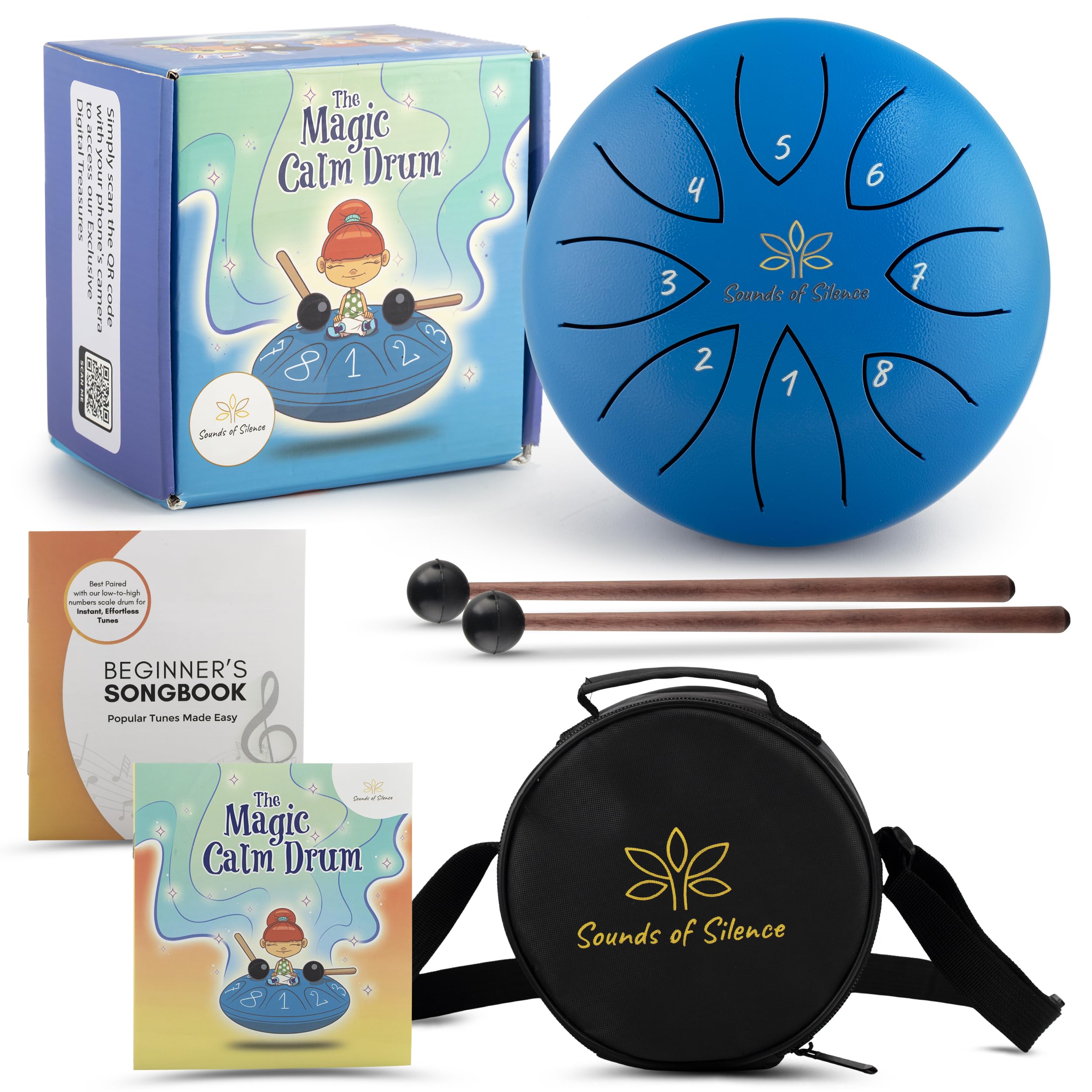 Steel Tongue Drum For Kids   Emma'S Magic Calm Drum Sing A Long Drum With Storybook And Songbook, Anger Management Toys, Musical