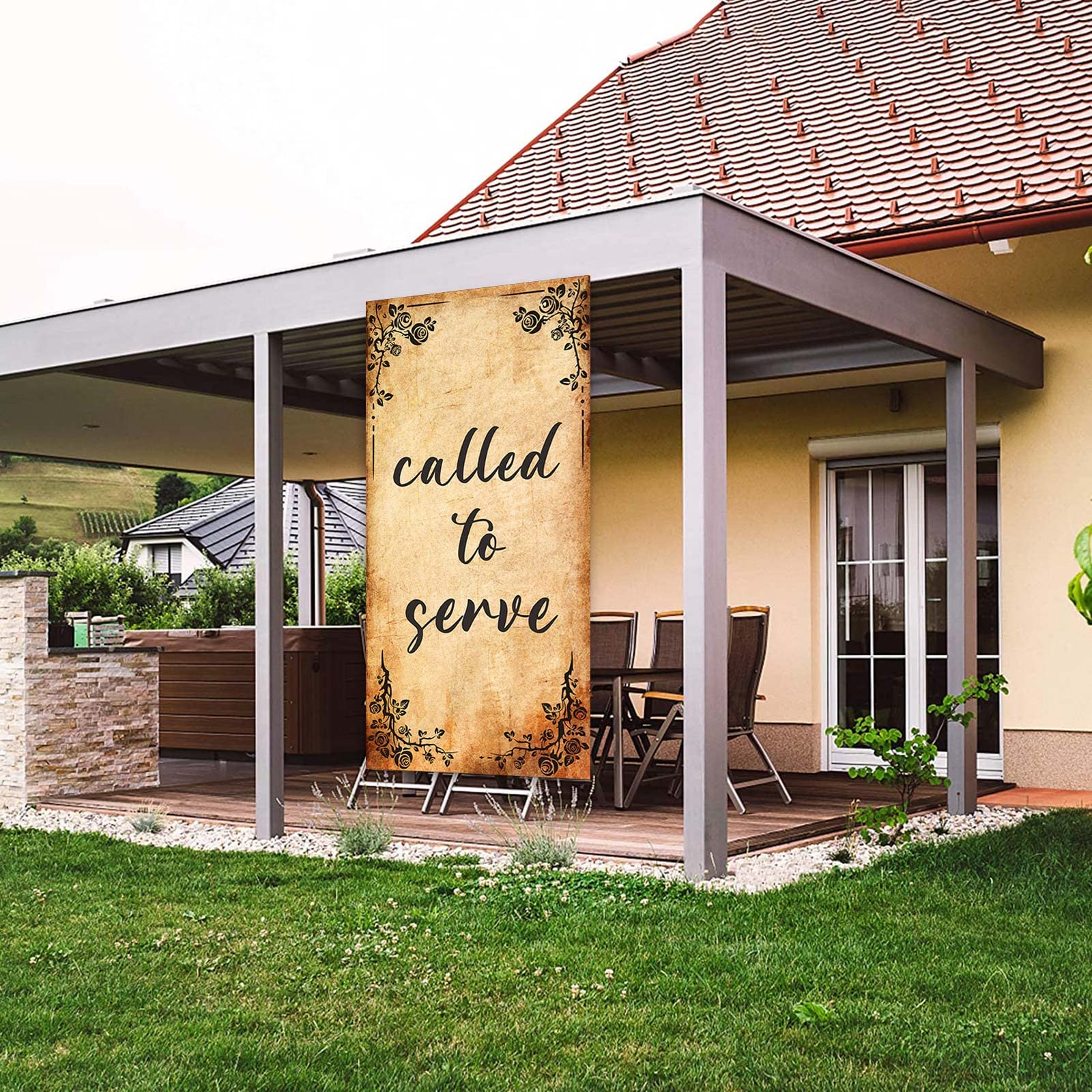 Called To Serve Banner Backdrop Background Black Yellow Lds Missionary Call Mission Call Theme Decor For Mission Farewell Party