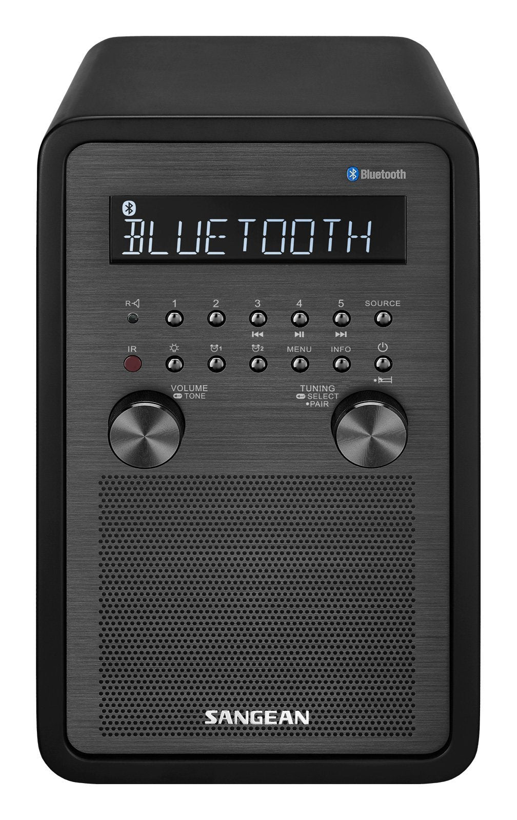 Sangean Wr 50 Am/Fm Rbds/Bluetooth Wood Cabinet Table Top Radio Black