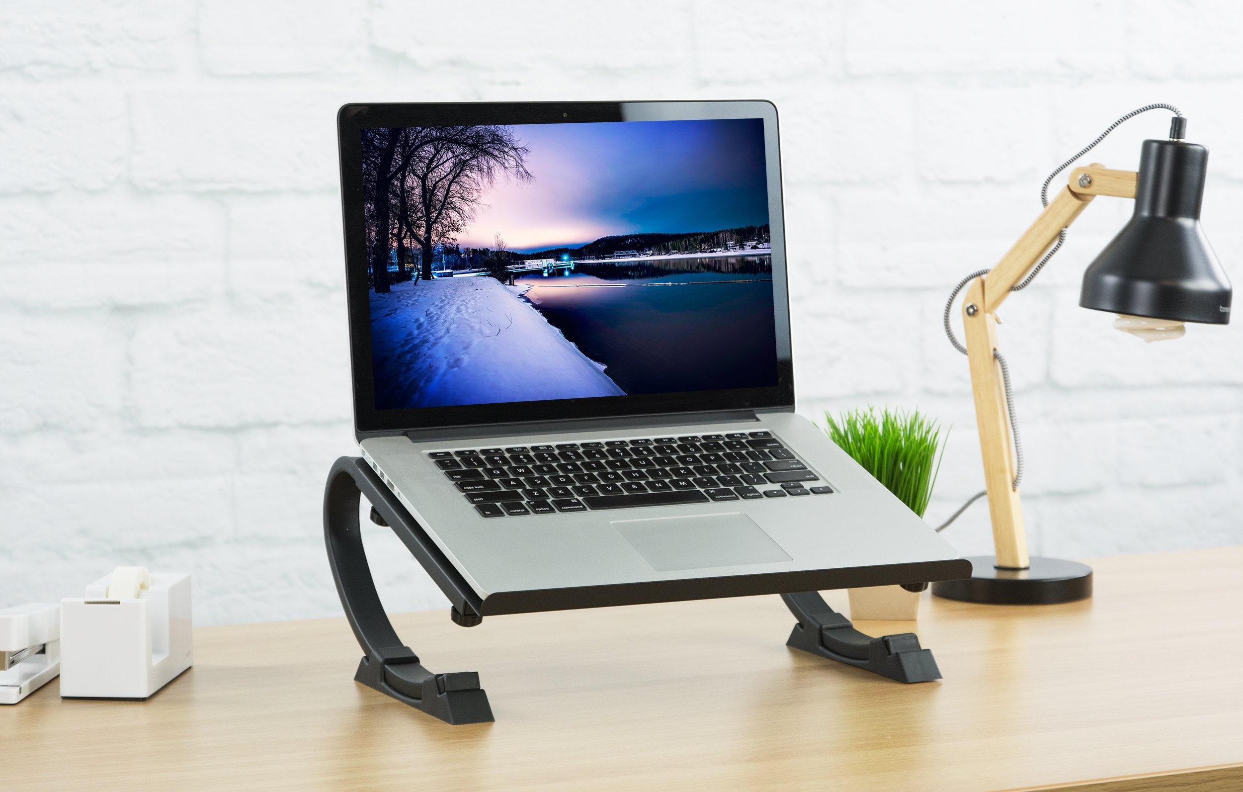 VIVO Black Fully Adjustable Curved Laptop, Notebook and Monitor Riser Stand STAND V001N