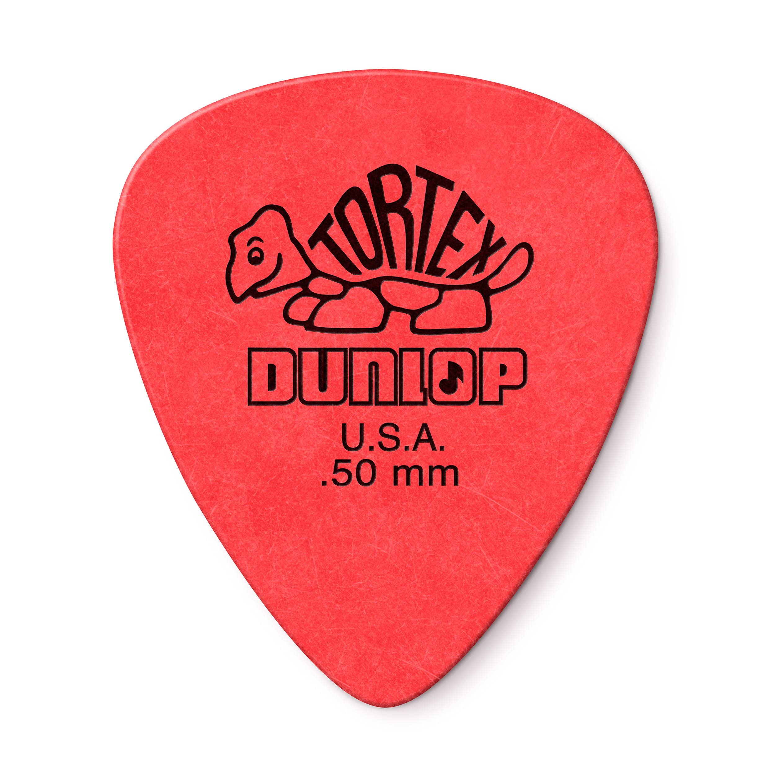 JIM DUNLOP 418R.50 Tortex Standard, Red, .50mm, 72/Bag