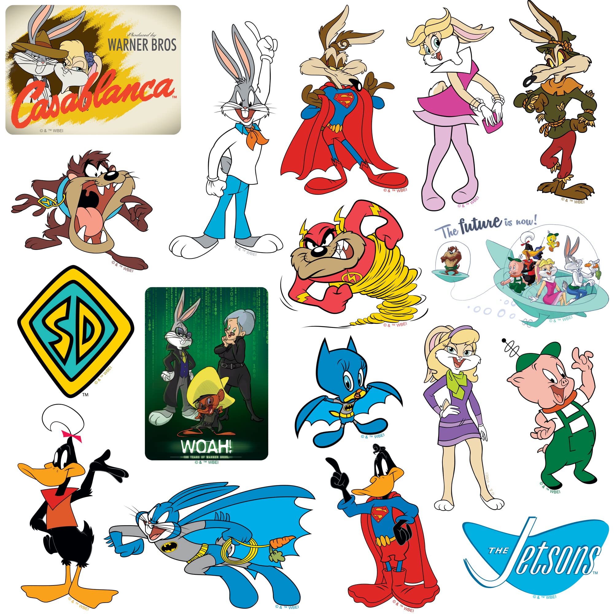 GRAPHICS & MORE Looney Tunes 50ct Vinyl Stickers Variety Pack - Great for Laptops, Water Bottles, Scrapbooking, Indoor/Outdoor Use