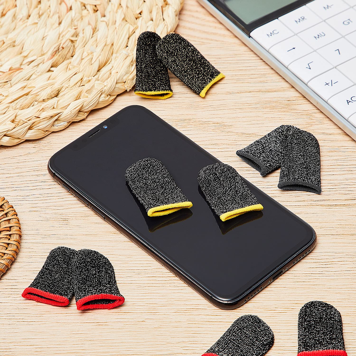 30 Piece Finger Sleeve For Gaming Mobile Game Controller Finger Thumb Sleeve Anti Sweat Breathable Seamless Touchscreen Finger C