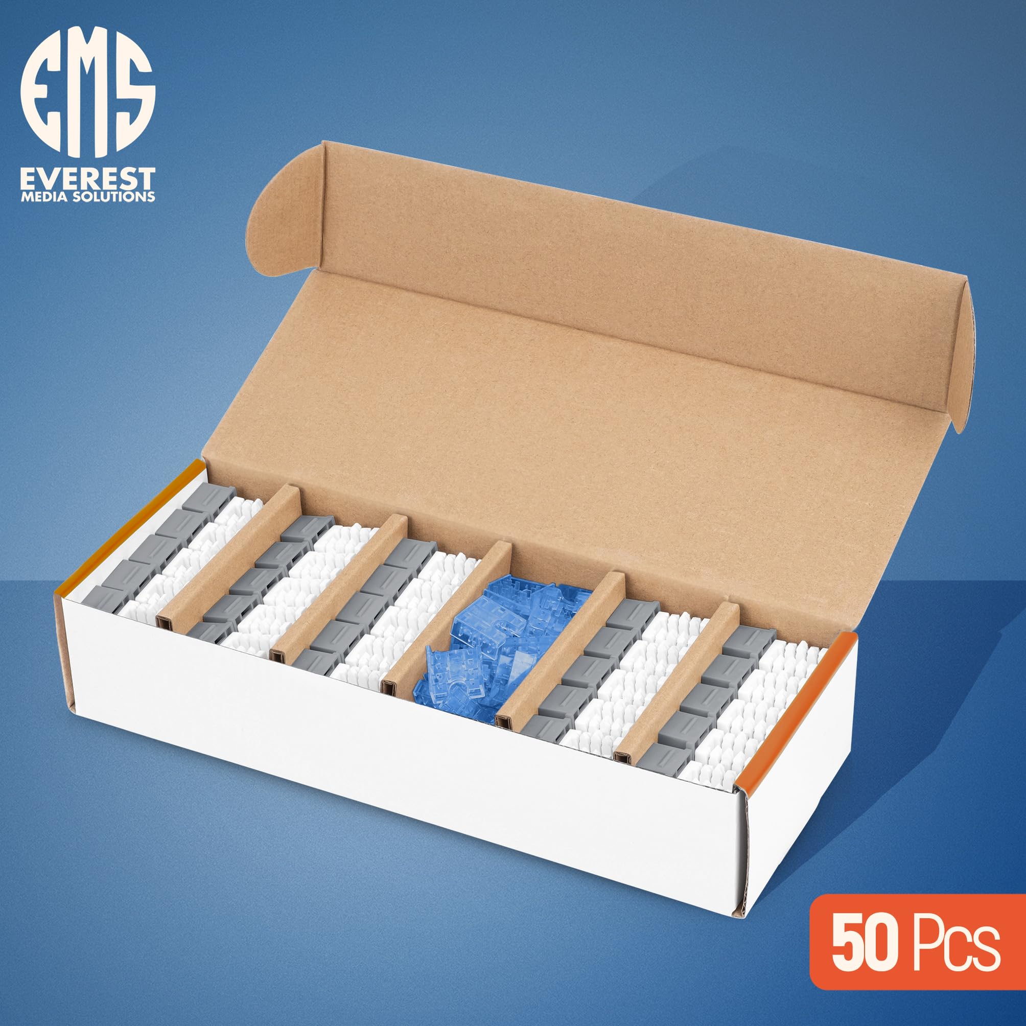 Everest Media Solutions 90 Angled Cat5E Keystone Jack In Grey   Slim Profile Rj45 Ethernet Connector   Compatible With 90 Angled