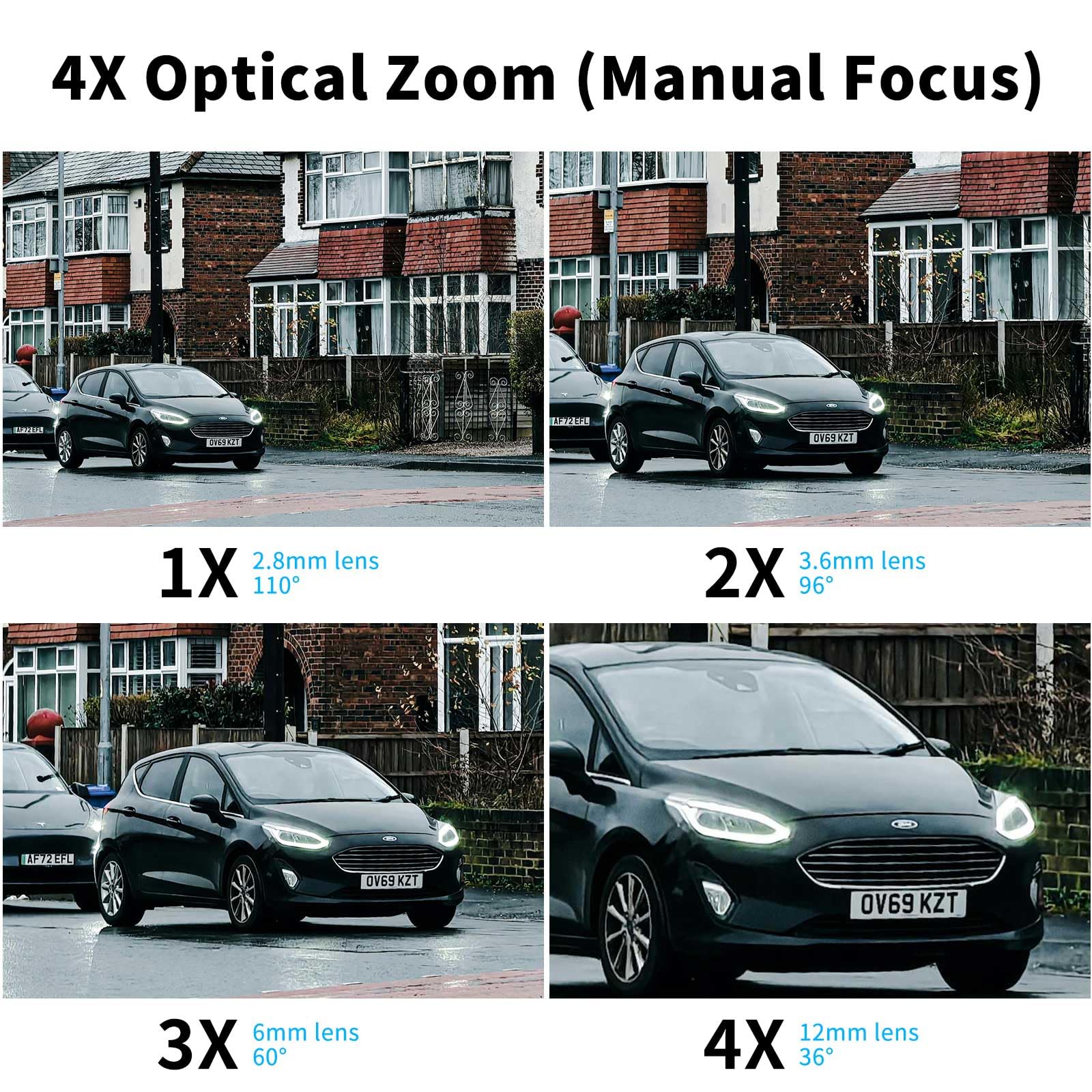 Anpviz 5Mp Analog Cctv Camera, Hd 4 In 1(Tvi/Ahd/Cvi/Cvbs), 4X Manual Focus/Zoom Analog Camera 2.8 12Mm Varifocal Lens, Ir Leds