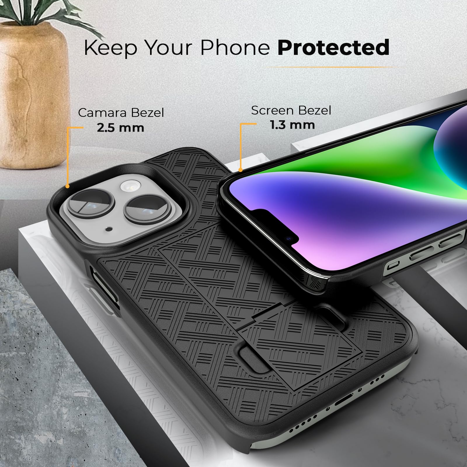 Motive For Iphone 14 Holster Case, Belt Clip Case For Apple Iphone 14, Shell Holster Combo 14, Slim Rugged Drop Shockproof Prote