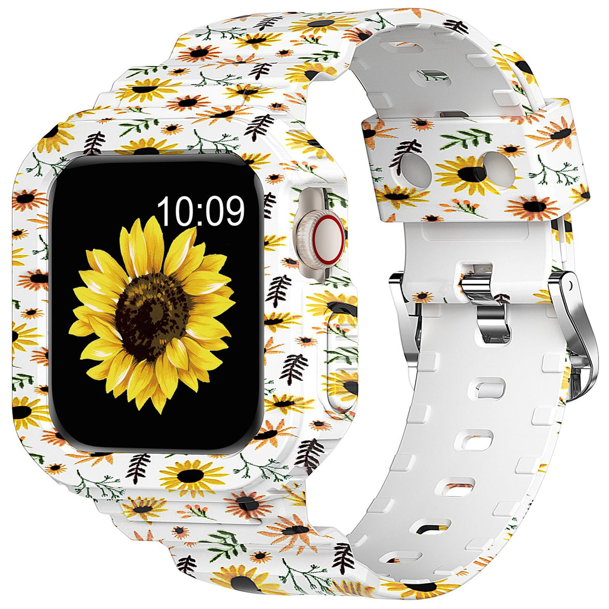 Xyf Compatible For Crystal Clear Apple Watch Bands, 45Mm 44Mm 42Mm Bumper Case For Men Women Jelly Sport Case Band For Iwatch Ul