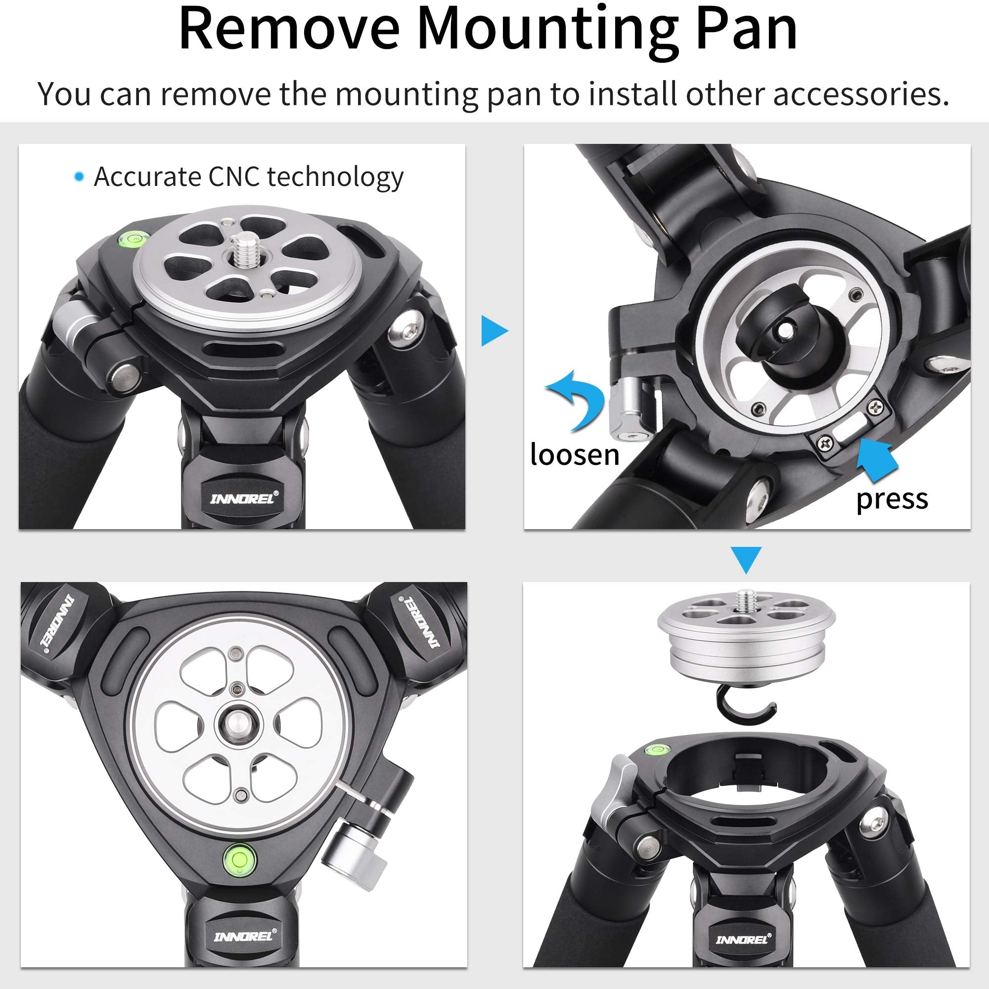 Carbon Fiber Tripod Lt364C Small Size Rt90C Professional Heavy Duty Tripods Stable Compact Stand With 75Mm Bowl Adapter For Video Camera Bird Photography Dslr 36Mm Tube 77.2Lb/35Kg Load, No Mid Column