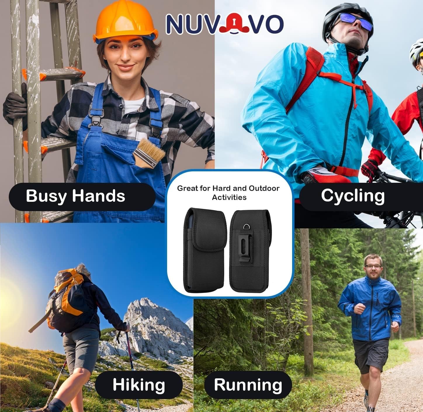 Nuvavo Cell Phone Holster For Iphone 15 Plus Pro Max Iphone 14 Pro Max 13 Pro Max 12 Pro Max, 11 Pro Max, Xs Max Case With Belt