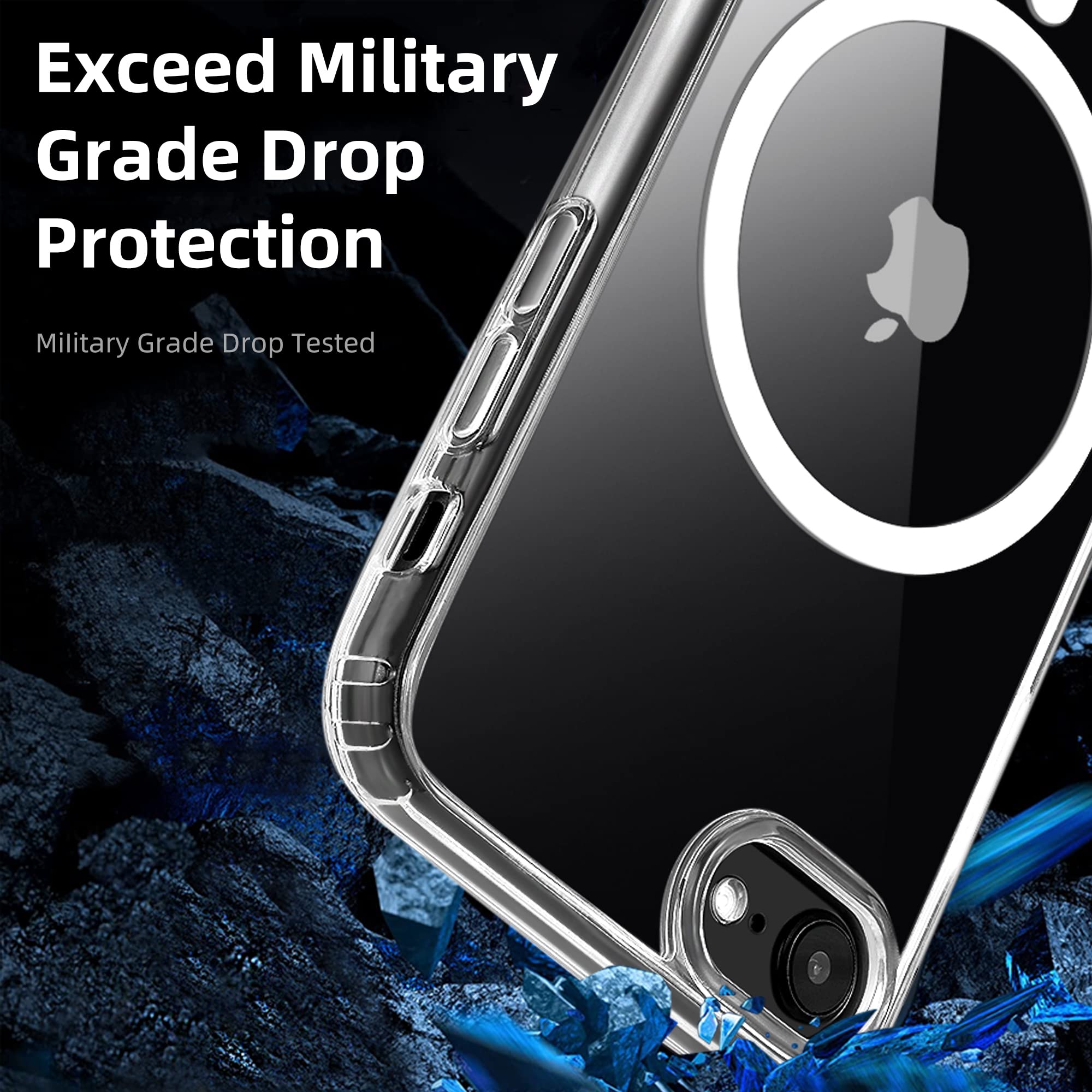 Yriklso For Iphone Se 2022/Iphone Se 2020/Iphone 8 Magnetic Case(4.7''), Built In Magnets Compatible With Magsafe, Clear