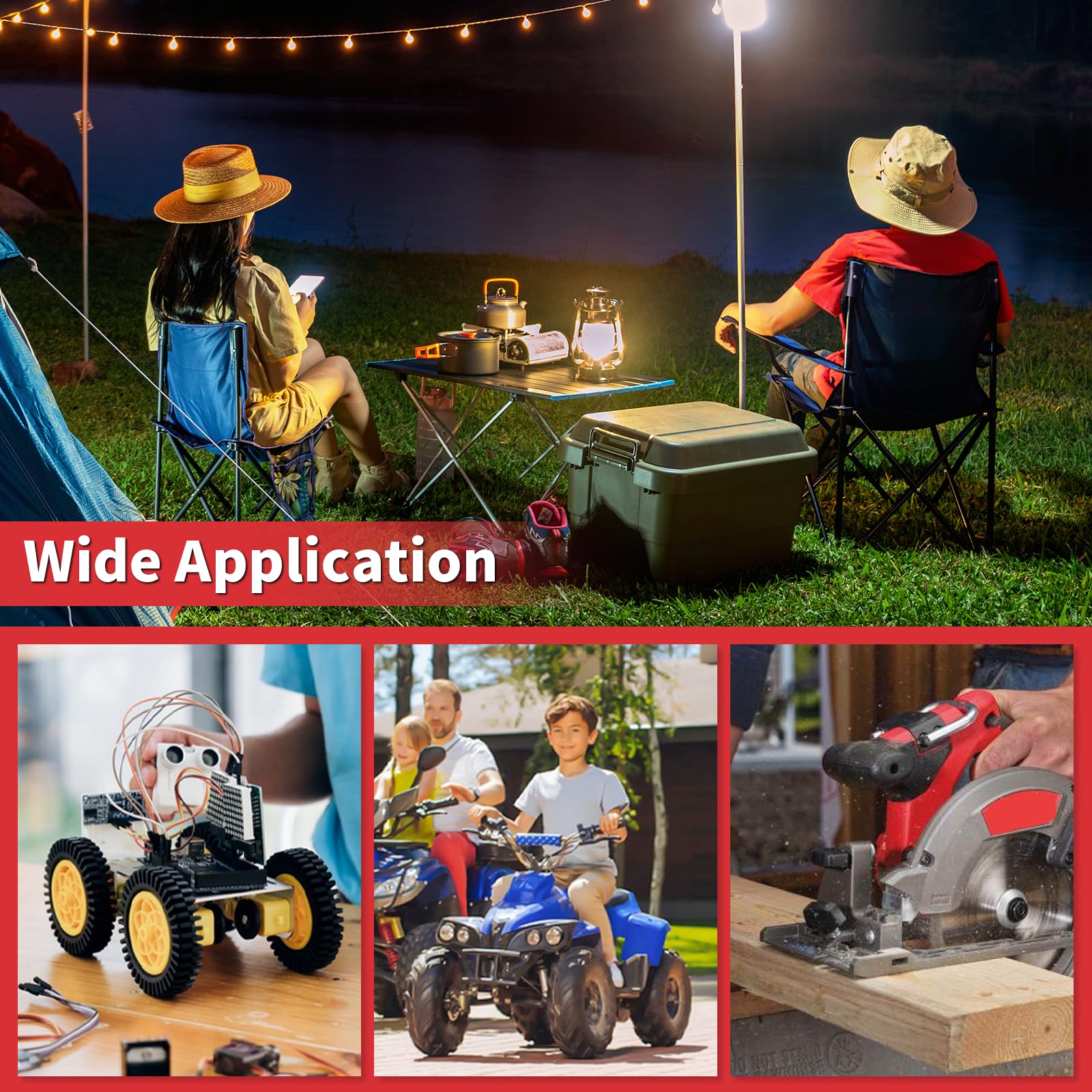 Kzreect Battery Adapter With Switch, Over Discharge Protection, Compatible With Milwaukee 18V Battery,Converter For Diy Rc Car T