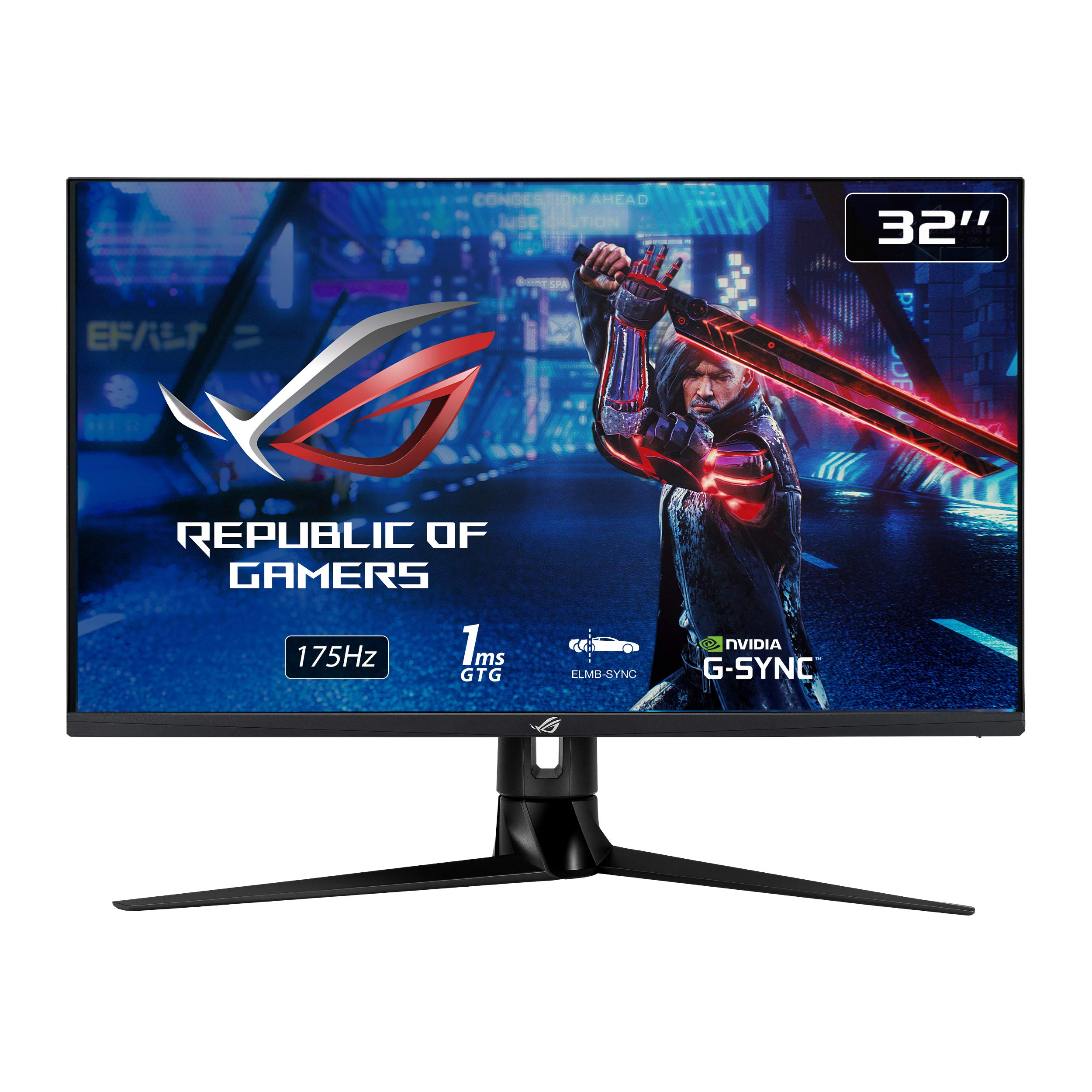 ASUS ROG Swift PG329Q 32    Gaming Monitor, 1440P WQHD (2560x1440), Fast IPS, 175Hz (Supports 144Hz), 1ms, G-SYNC Compatible, Ex