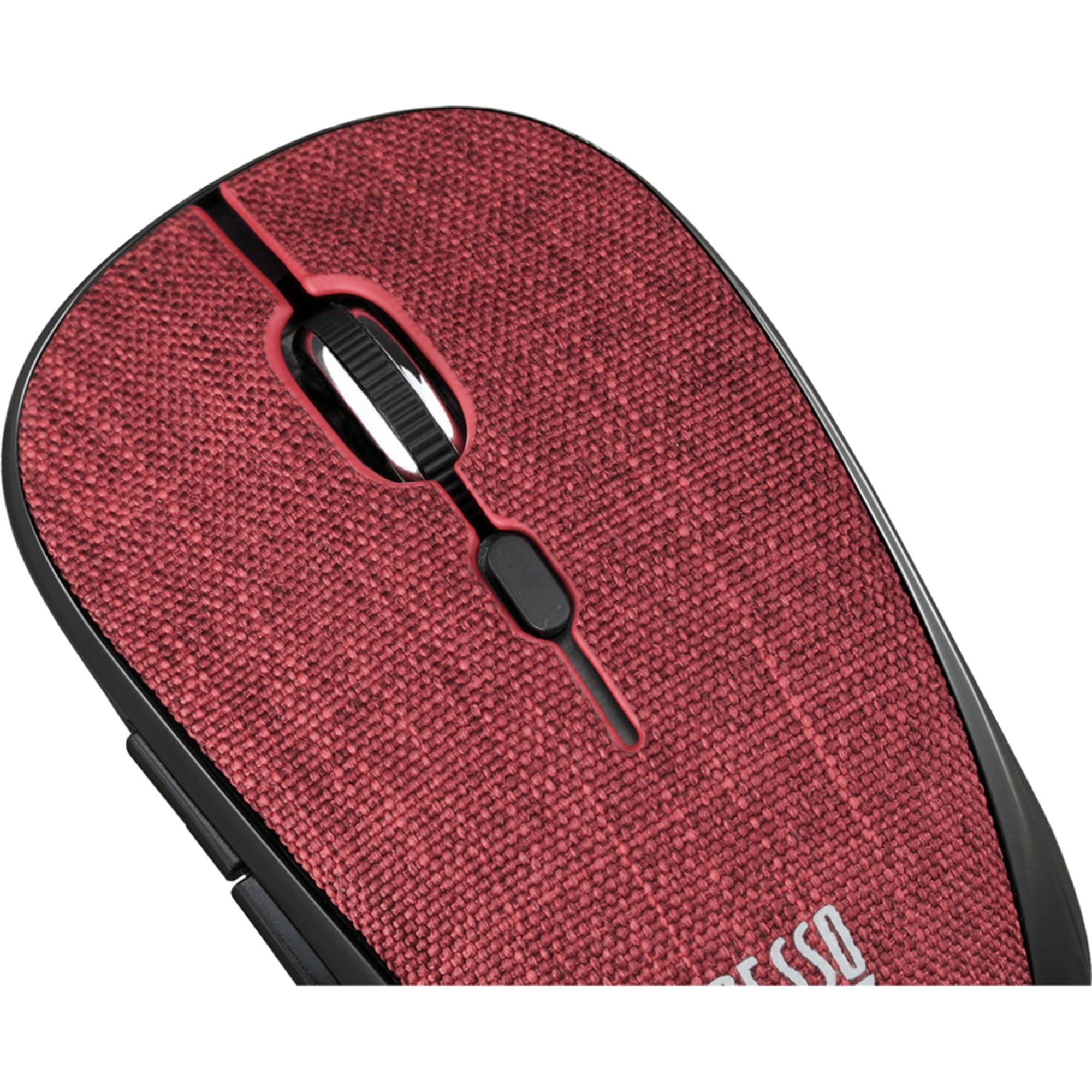 Adesso Imouse S80R 2.4Ghz Fabric Wireless Red Fabric Mini Optical Mouse, 5 Button, Red