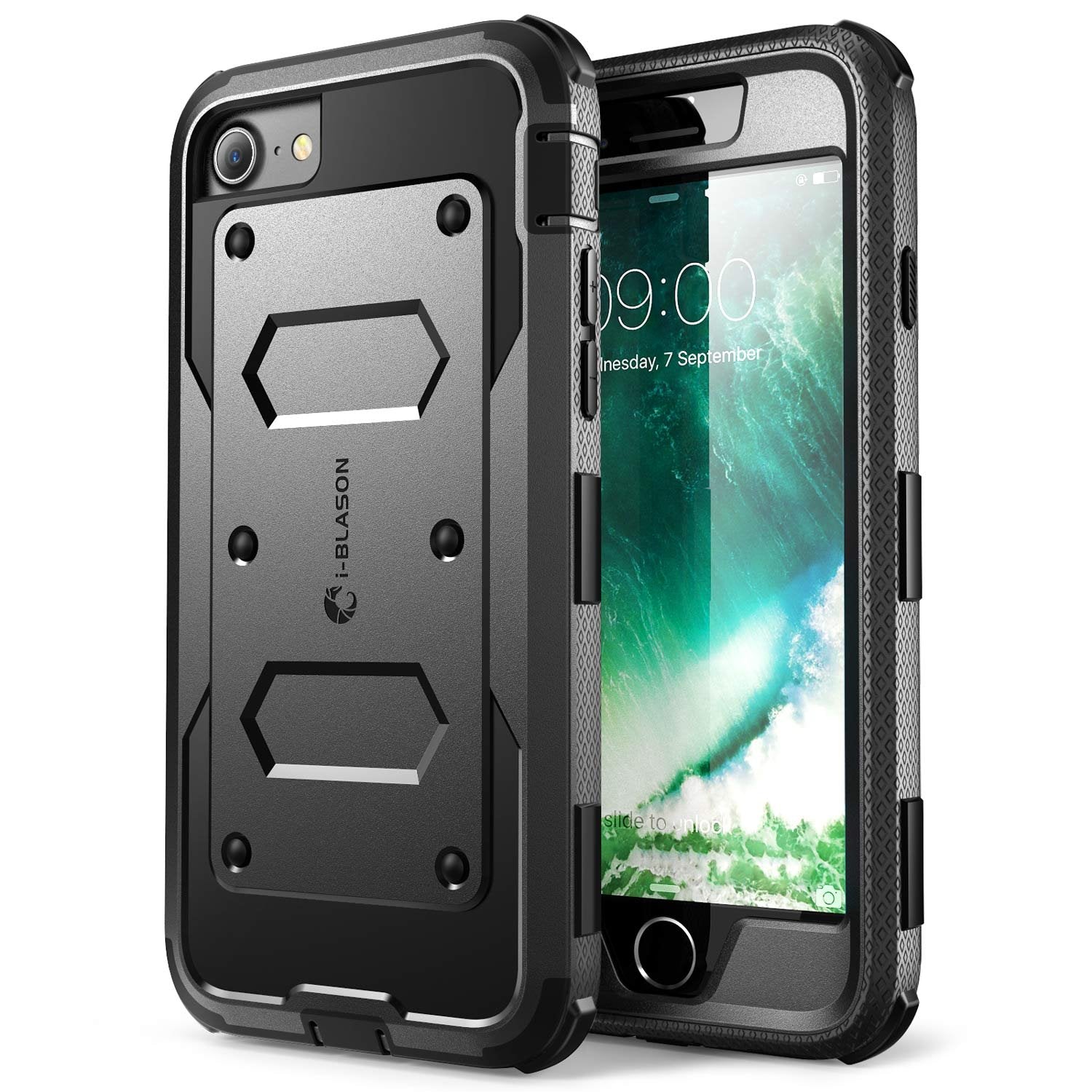 I-Blason Armorbox Case For Iphone Se 2022 (3Rd Generation), [Built-In Screen Protector] Full-Body Rugged Holster Case For Iphone