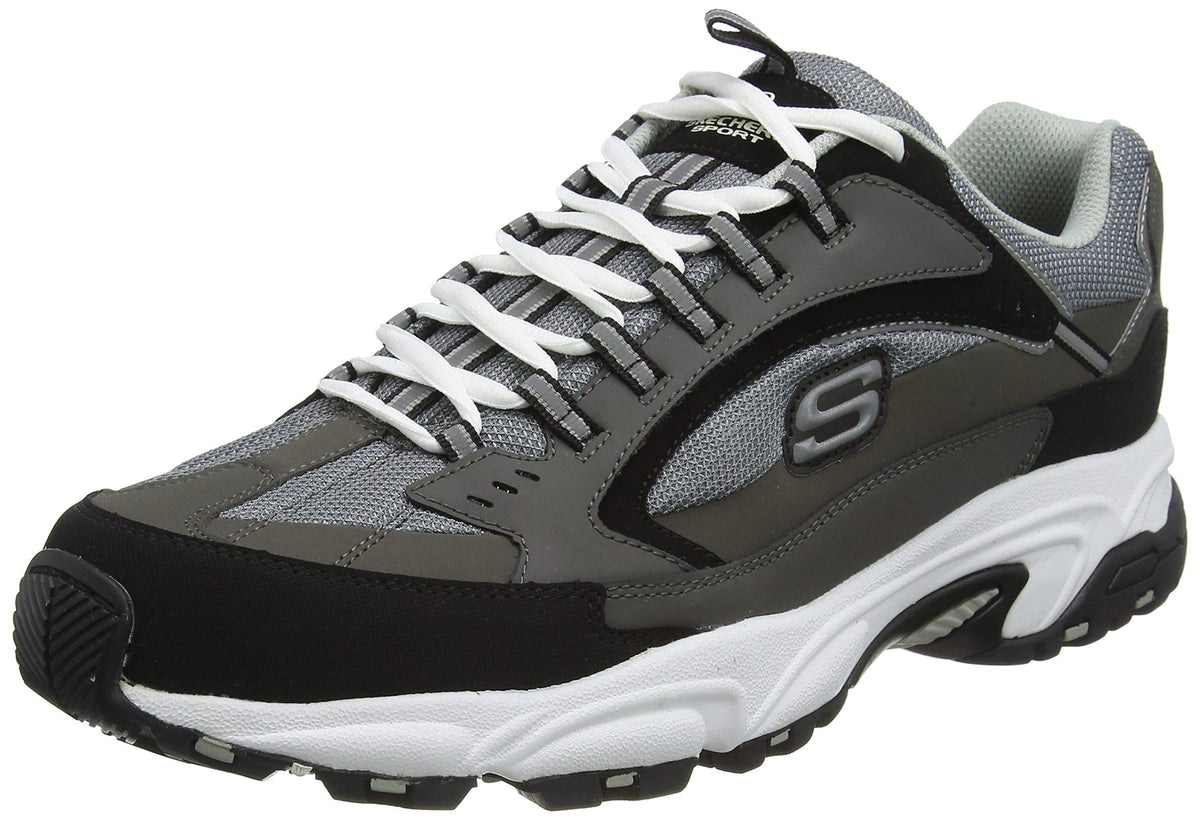 Skechers Mens Stamina Nuovo Road Running Shoes, Charcoalblack, 15 Wide Us