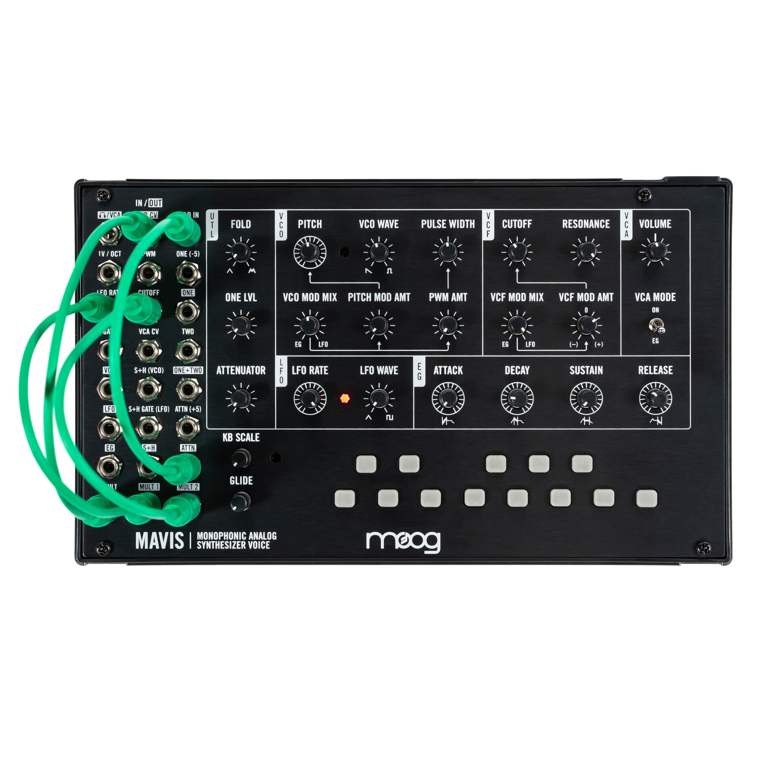 Moog Mavis   Standalone Semi Modular Analog Synthesizer Kit With Keyboard; Analog Oscillator, Filter, Envelope Generator; Wavefo