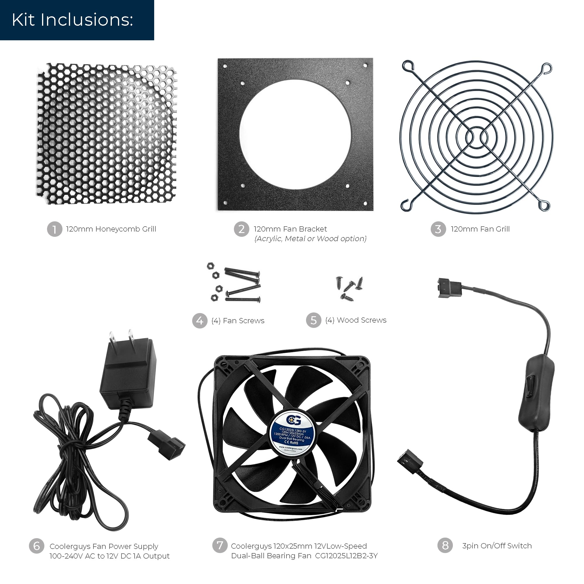 Coolerguys Single 120Mm Fan Cooling Kit