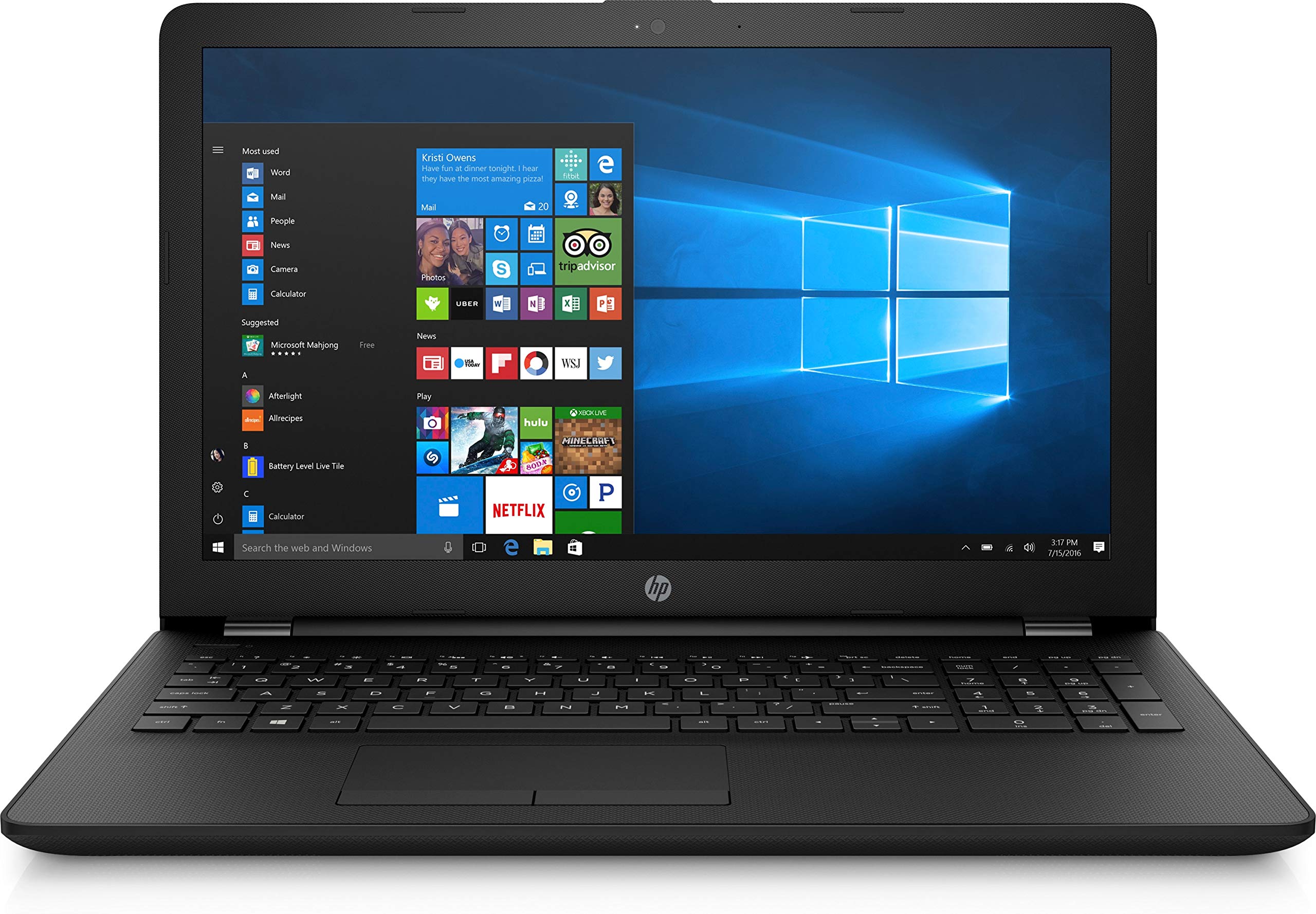 HP 15.6 Inch HD Touchscreen Laptop (Intel Pentium Silver N5000 1.1GHz, 4GB DDR4 2400 Memory, 1TB HDD, HDMI, HD Webcam, Win 10)