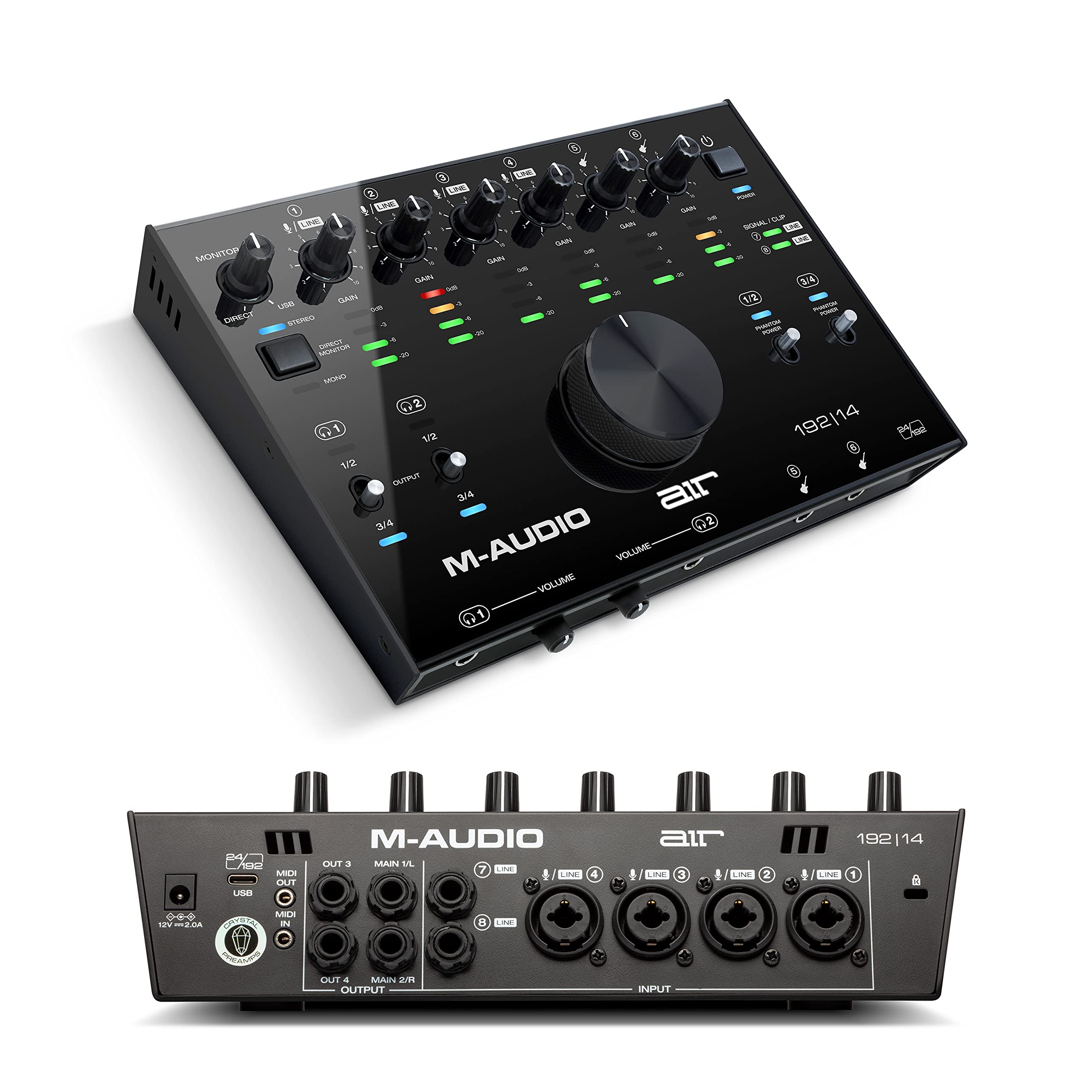 M Audio Air 192X14   Usb Audio Interface For Studio Recording With 8 In And 4 Out, Midi Connectivity, And Software From Mpc Beat