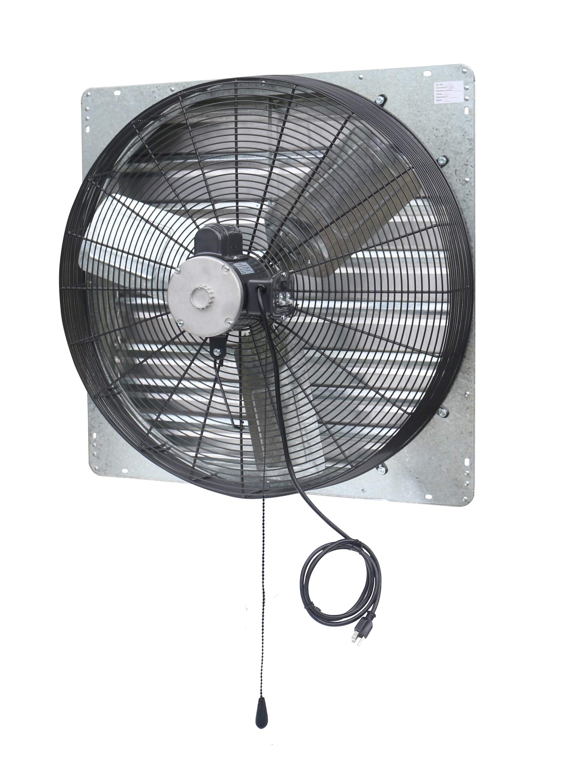 Iliving 30'' Wall Mounted Shutter Exhaust Thermostat Control 2 Speeds Vent Fan For Home Attic, Shed, Or Garage Ventilation, 5088