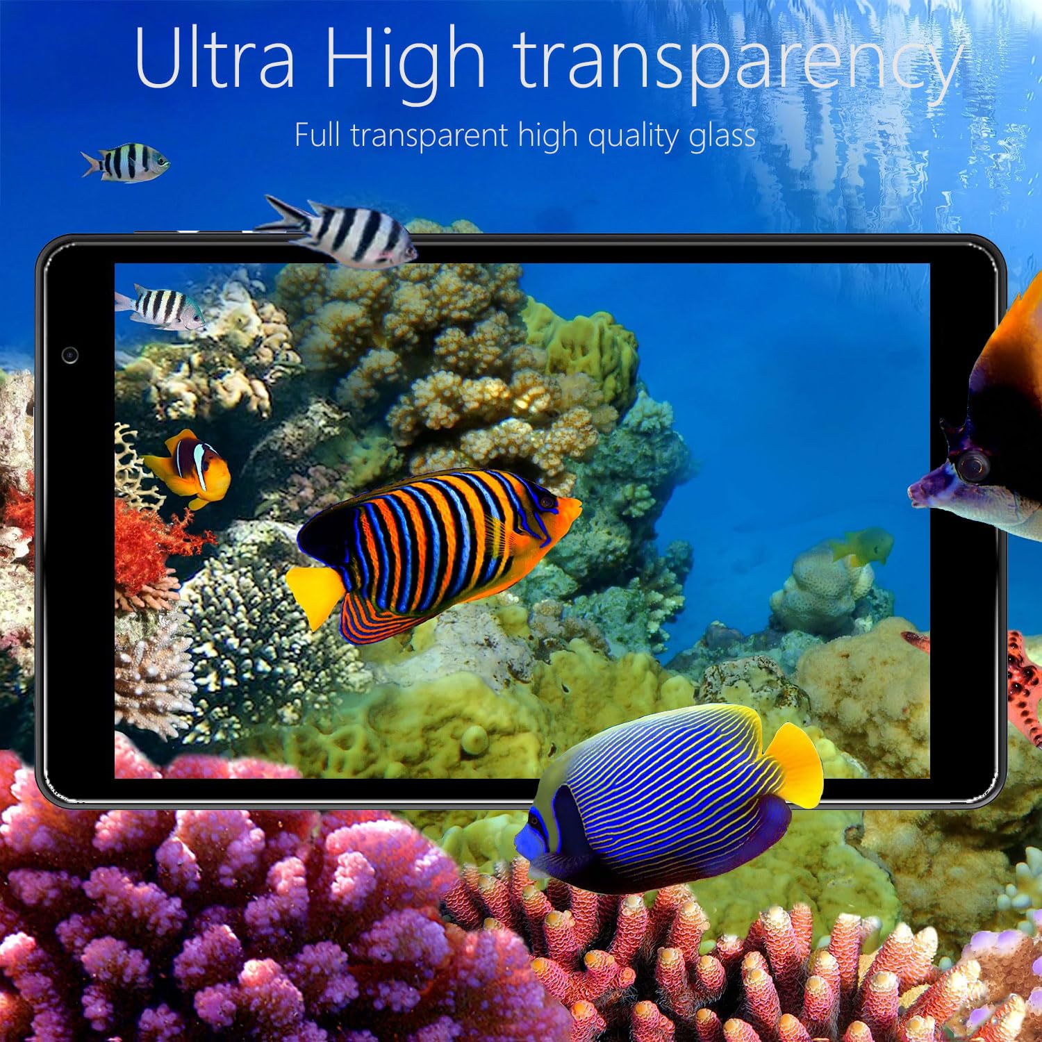 Zukof 2 Pcs Tempered Glass For Blu M8L Tablet 8 Inch/ M8L 2022 Tablet/ M8L Plus Tablet, Blu M8L Tablet Screen Protector/ M8L 202