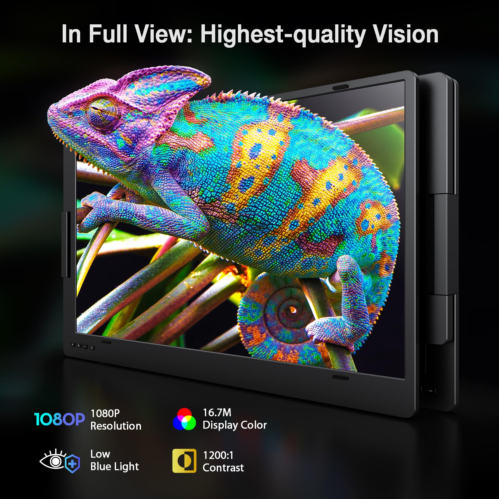 Kyy 15.6'' Laptop Screen Extender, 1080P Fhd Ips Portable Monitor, One Cable Usb C Triple Monitor, Dual Travel Screen For 12'' 1