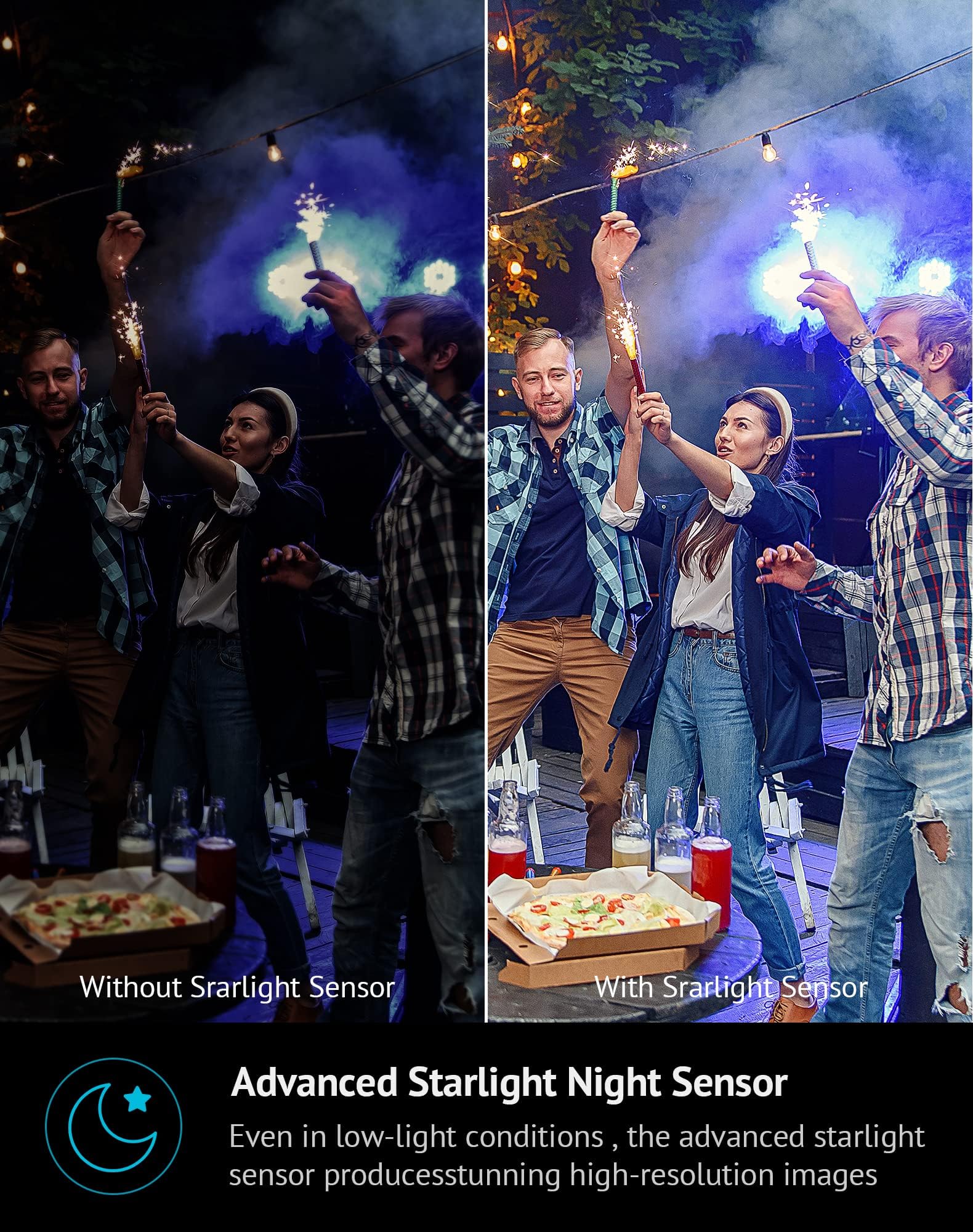 Laview 8Mp 4K Security Cameras Outdoor Indoor Wired,Ip65, Starlight Sensor & 100 Ft Night Vision,Motion/Person Detection,2 Way A