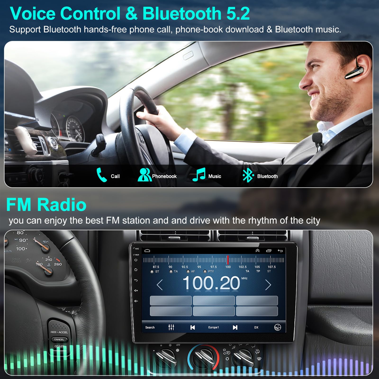 [4G+64G] Car Radio For Dodge Ram(2002 2006), Jeep Wrangler (2003 2006),Jeep Grand Cherokee (1999 2004), Chrysler 300(2002 2004),