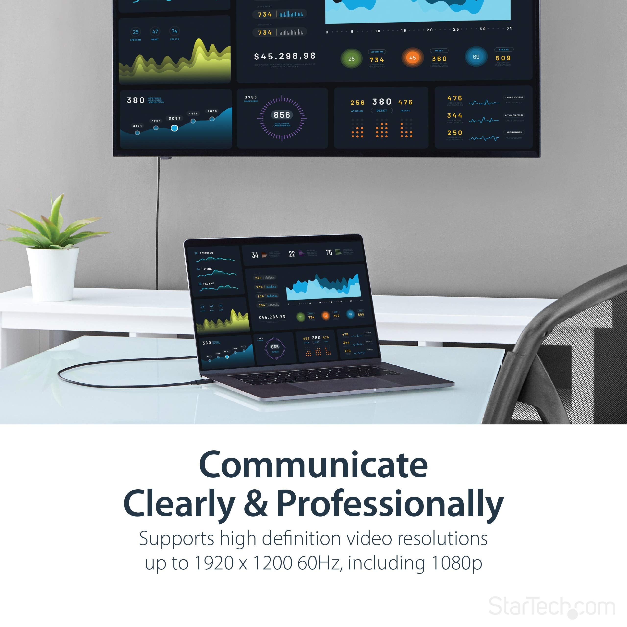 Startech.Com Usb C To Dvi Cable   6 Ft / 2M   1080P   1920X1200   Usb C Dvi Monitor Cable   Usb C Cable   Computer Monitor Cable