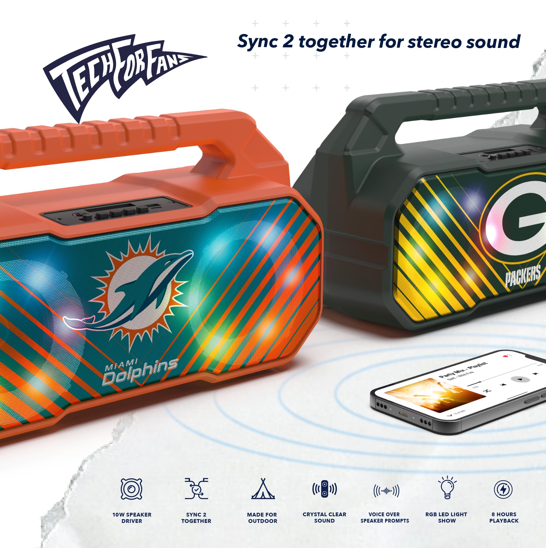 Soar Nfl Wireless Boombox Speaker, Kansas City Chiefs